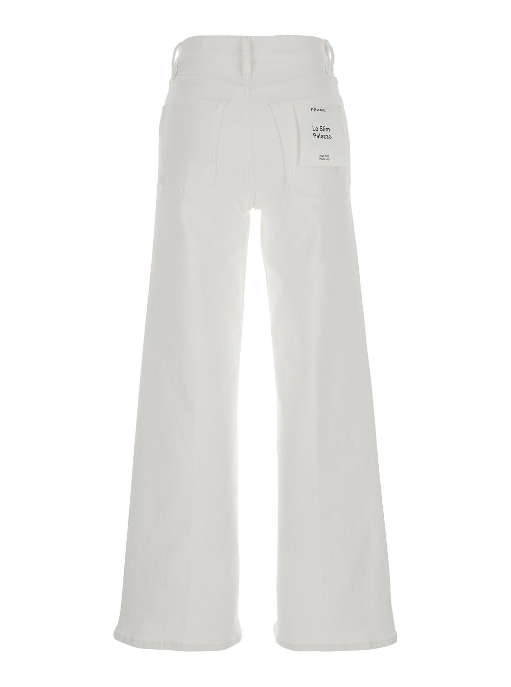 Frame Jeans 'Le Slim Palazzo' with Belt Loops and Wide Leg in White Denim for Women Size 31" - 2 Thumbnail