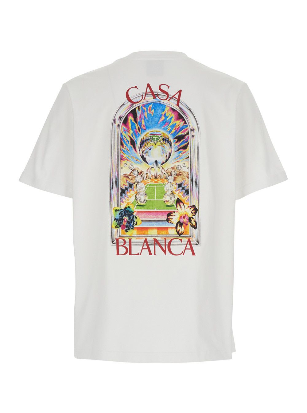 Casablanca White T-Shirt with Logo Detail on the Front and Maxi Logo on the Back in Cotton for Men Size US L / EU 52-54 / 3 - 2 Thumbnail