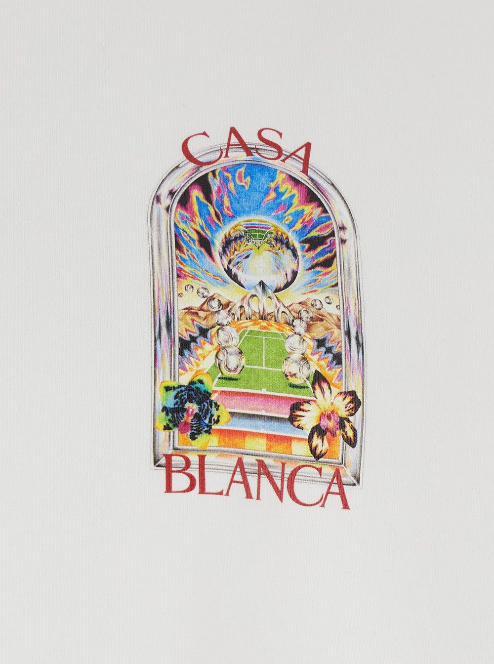 Casablanca White T-Shirt with Logo Detail on the Front and Maxi Logo on the Back in Cotton for Men Size US L / EU 52-54 / 3 - 3 Thumbnail