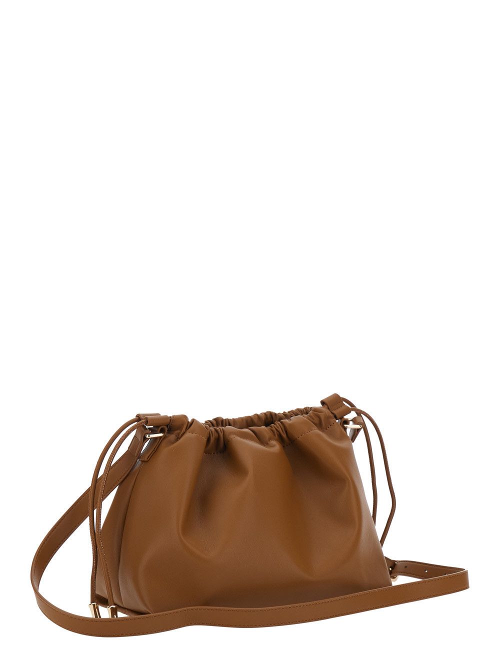 A.P.C. 'Ninon' Brown Crossbody Bag with Drawstring and Logo Lettering in Ecoleather for Women Size ONE SIZE - 3 Thumbnail