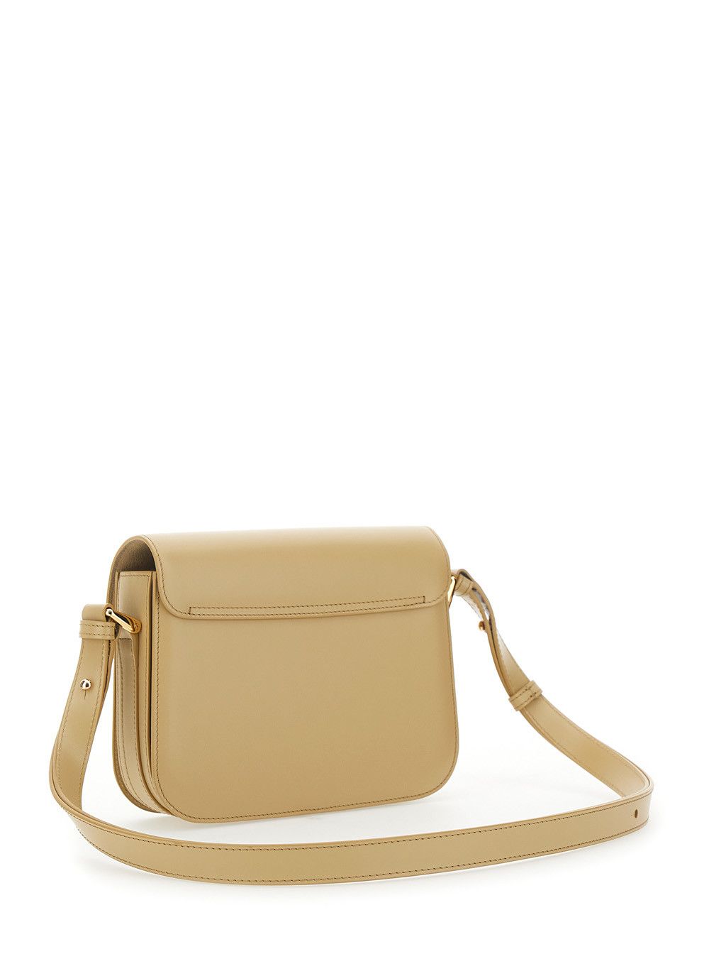 A.P.C. 'Grace Small' Beige Crossbody bag with Adjustable Strap and Logo Plate on the Front in Leather Woman Size ONE SIZE - 3 Thumbnail