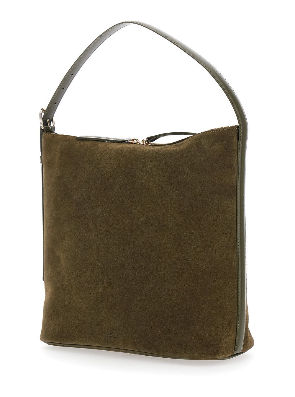 A.P.C. 'Vera' Brown Shoulder Bag with Top Handle and Zipper Closure in Suede Woman Size ONE SIZE - 2 Thumbnail