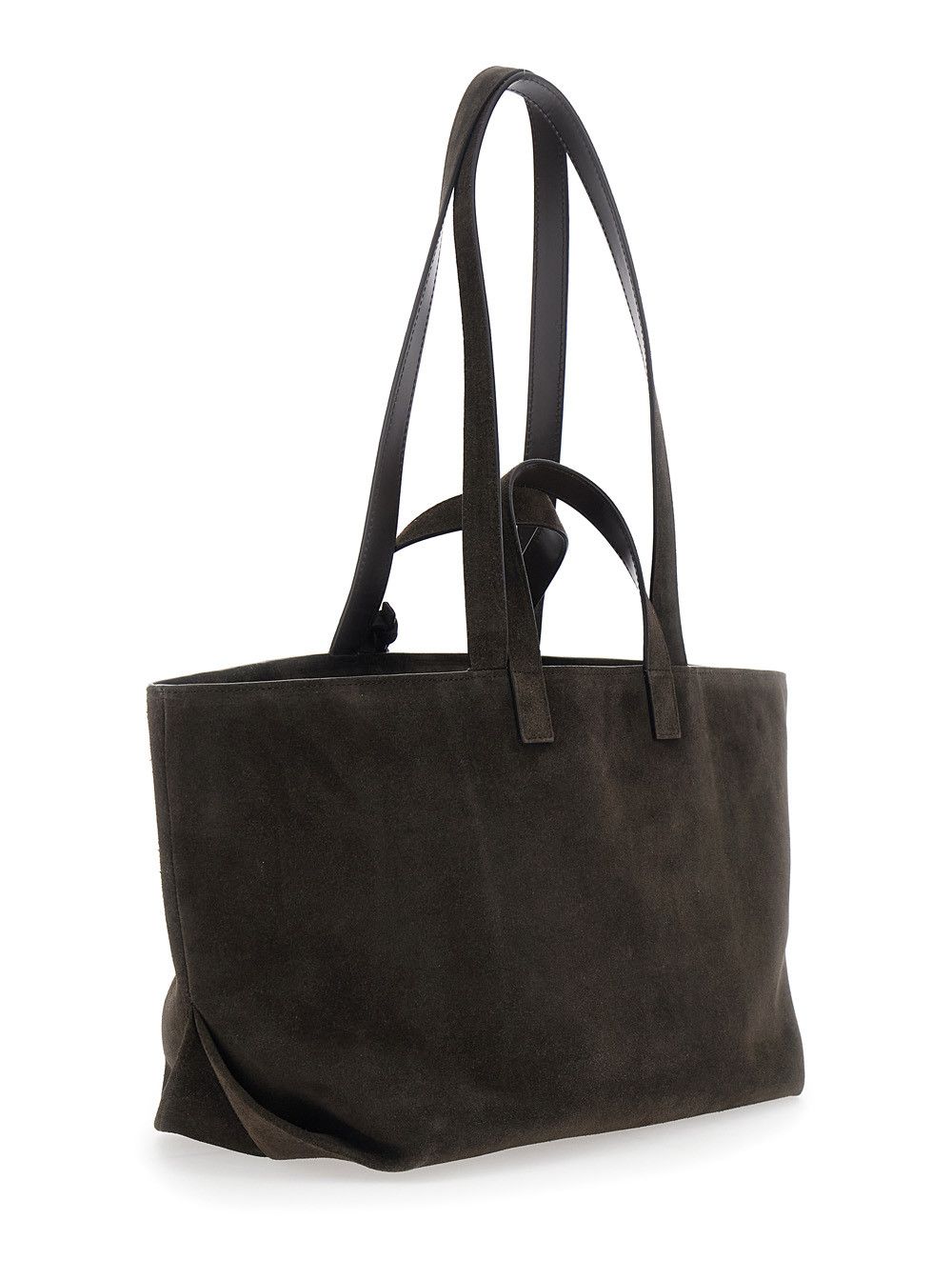 A.P.C. 'Le Drummer' Brown Shopper with Four Handles and Lettering Logo on the Front in Suede Woman Size ONE SIZE - 3 Thumbnail