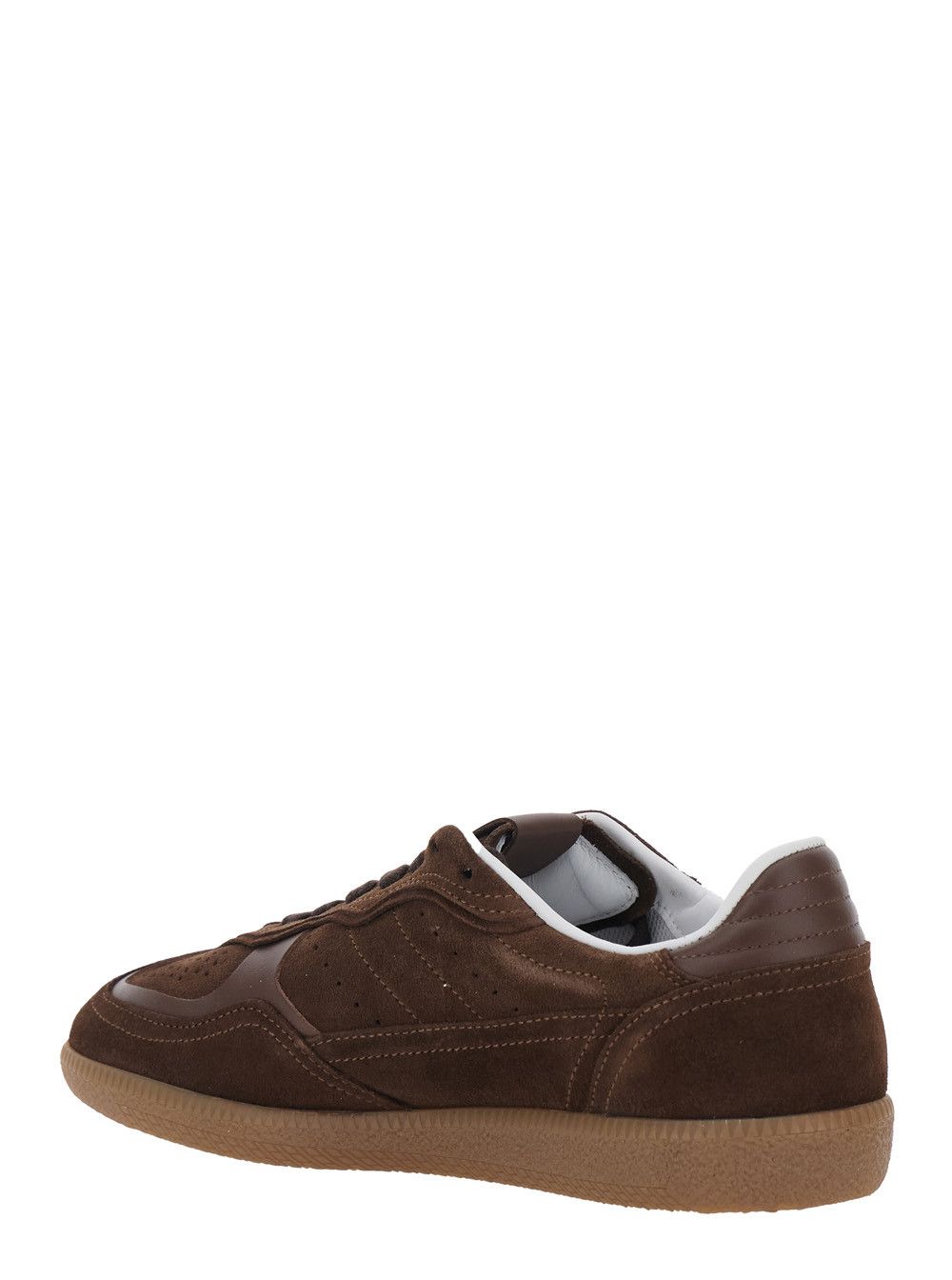 ALOHAS Brown 'Tb.490' Sneaker Low Top with Engraved Logo Detail on the Side and Perforated Details In Leather for Women Size US 10 / IT 40 - 3 Thumbnail
