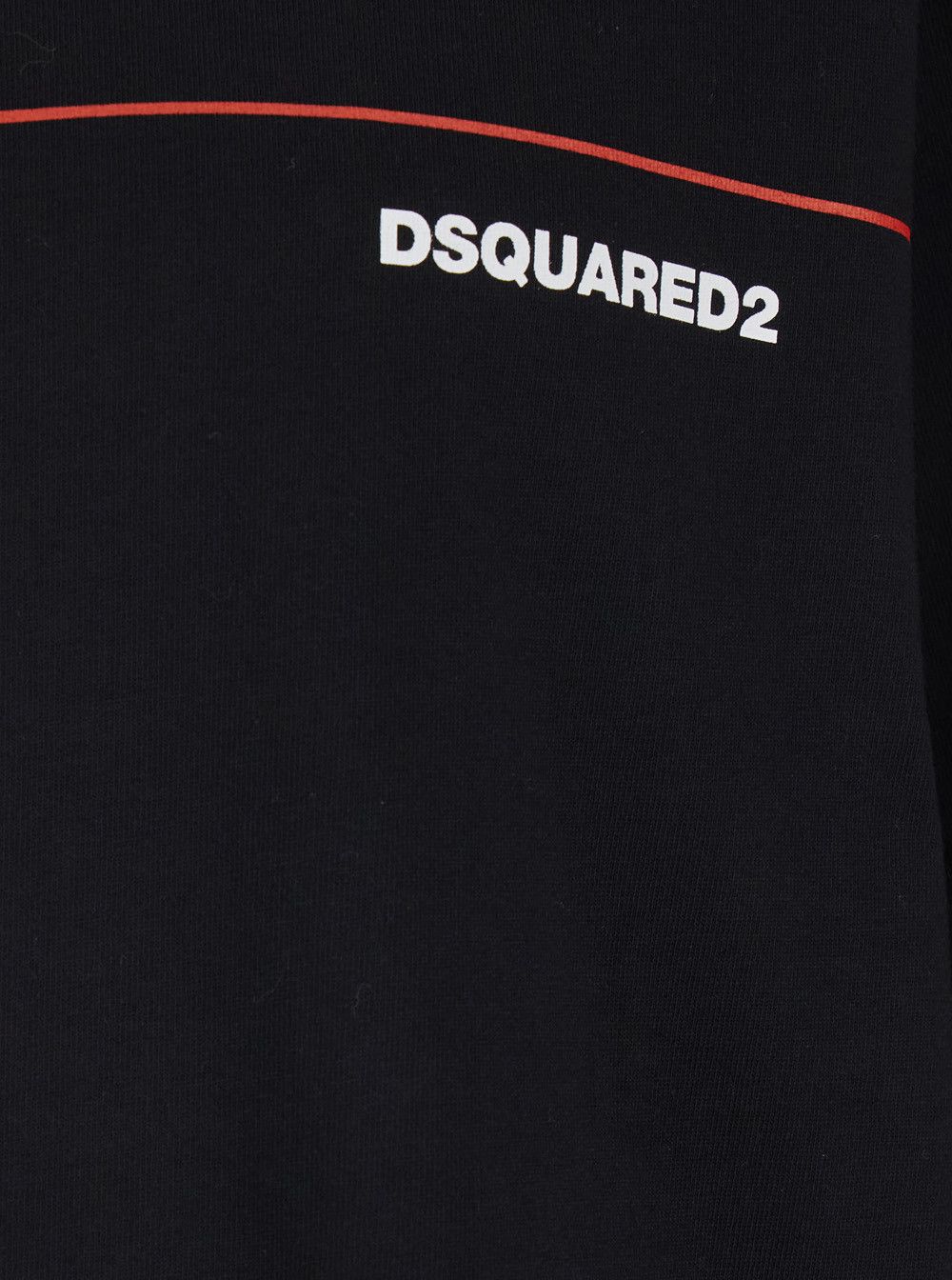 Dsquared2 Black T-shirt with Raised Collar and Logo on Front for Men Size US S / EU 44-46 / 1 - 3 Thumbnail