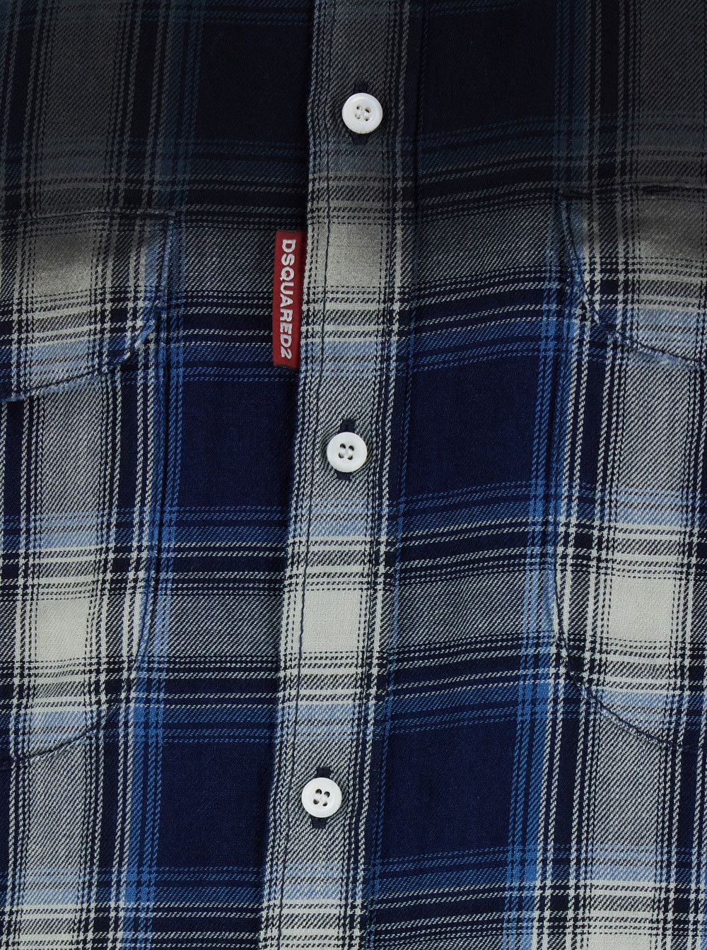 Dsquared2 Shirt 'S74DM0993D35206001F' Multicolor with Faded Effect in Cotton Men Size US L / EU 52-54 / 3 - 3 Thumbnail