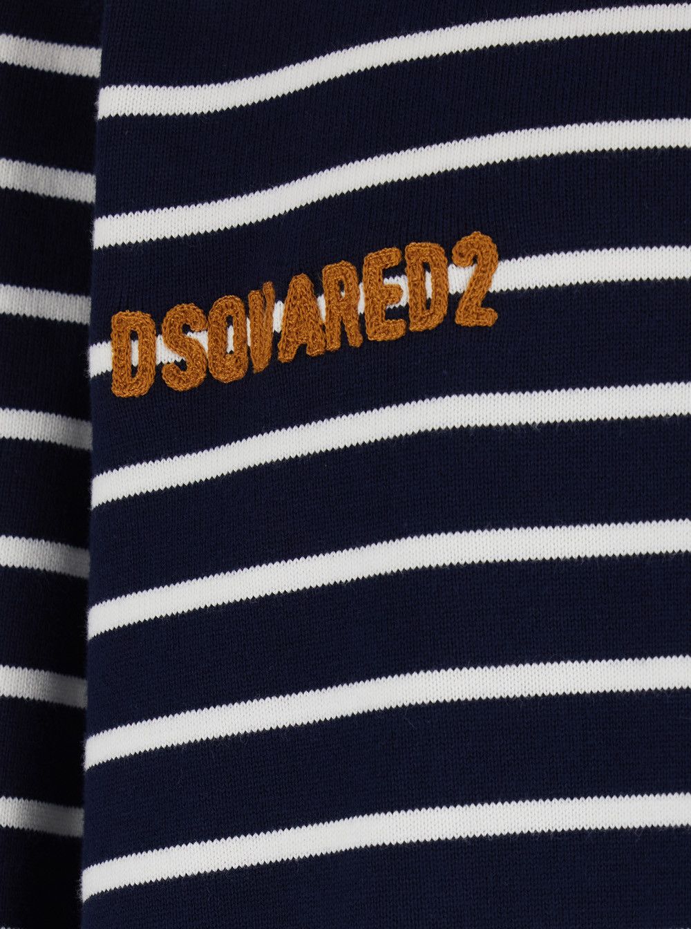 Dsquared2 Long Sleeve Polo with Logo Embroidery on the Front and All-Over Stripes in Blue Cotton for Men Size US L / EU 52-54 / 3 - 3 Thumbnail