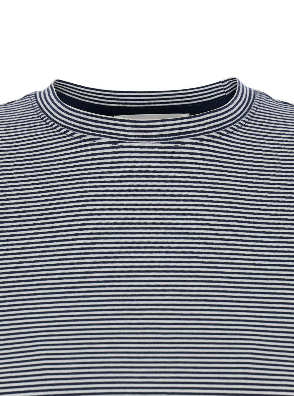 Frame black crew neck T-shirt with striped motif in cotton woman Size XS / US 0-2 / IT 36-38 - 3 Thumbnail