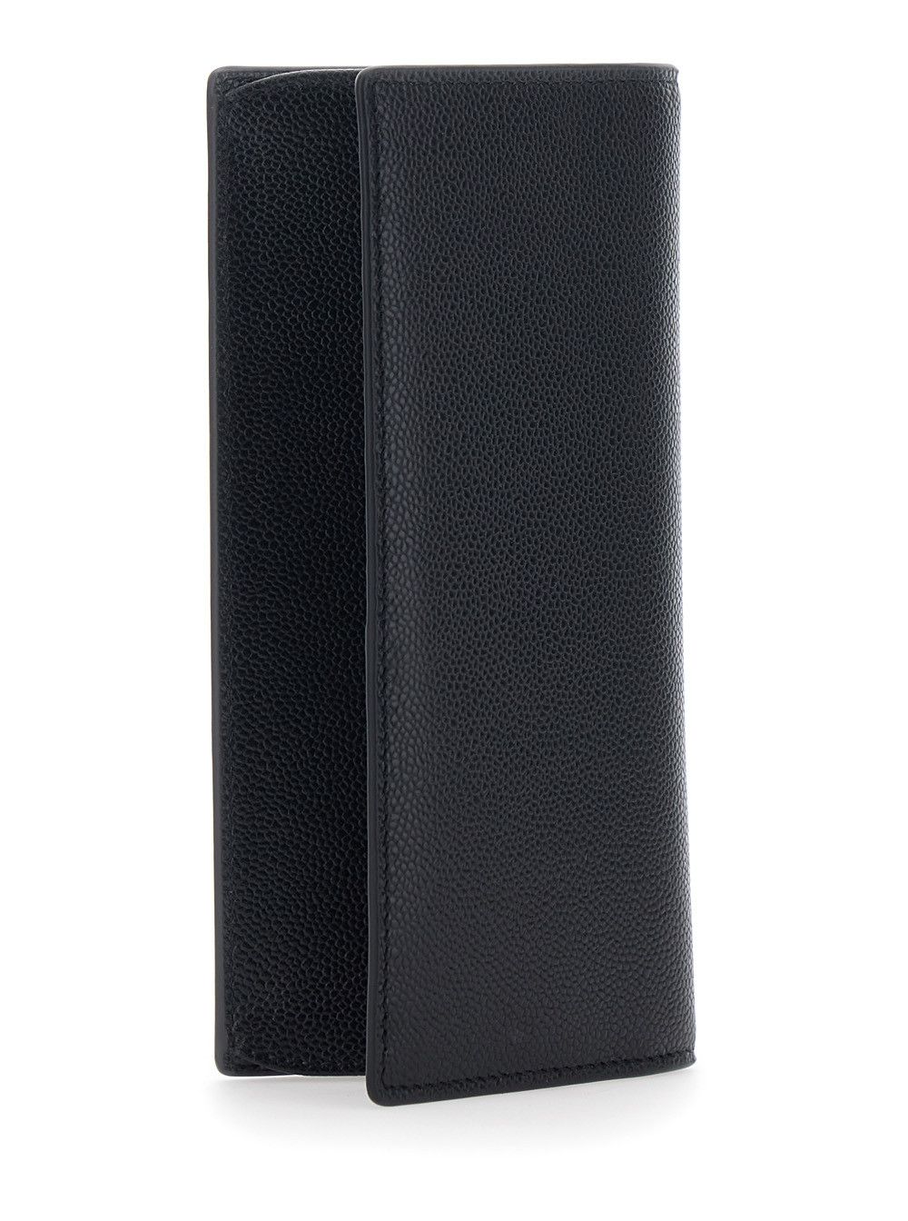 Tod's Vertical Wallet 'TOD'S' with Logo Plate on the Front in Black Hammered Leather for Men Size ONE SIZE - 3 Thumbnail