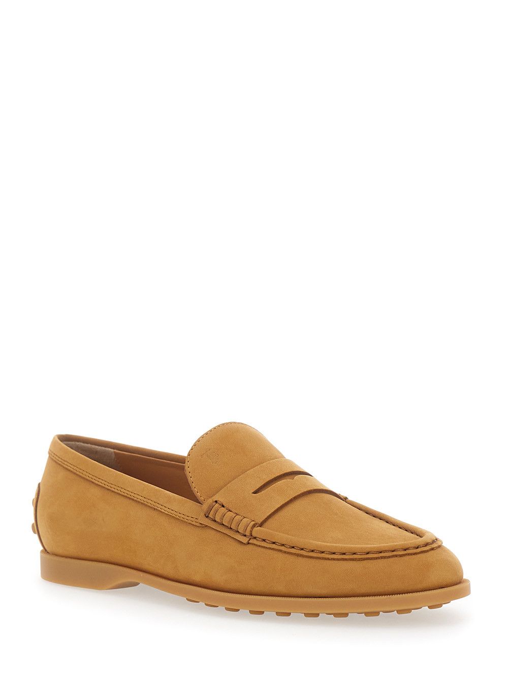 Tod's Loafers "Tod's" with Half Horsebit Detail on the Back and Rubber Sole in Beige Suede for Women Size US 9 / IT 39 - 2 Thumbnail
