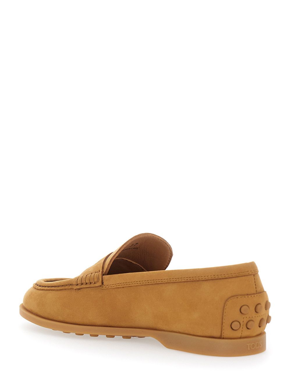 Tod's Loafers "Tod's" with Half Horsebit Detail on the Back and Rubber Sole in Beige Suede for Women Size US 9 / IT 39 - 3 Thumbnail