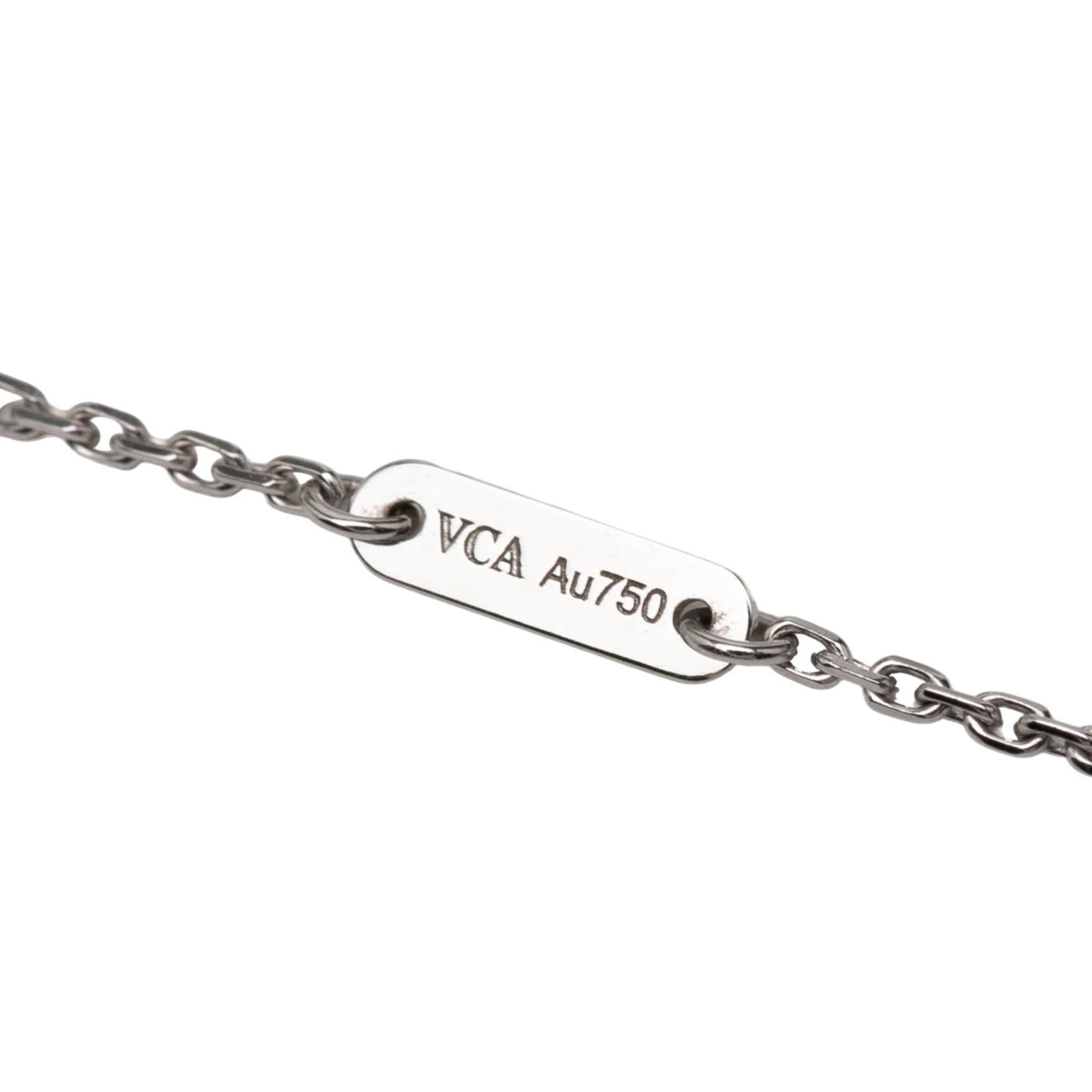 Van Cleef & Arpels Frivole Mini 25P Diamond Necklace VCARP3W300 18KWG White Gold Women's