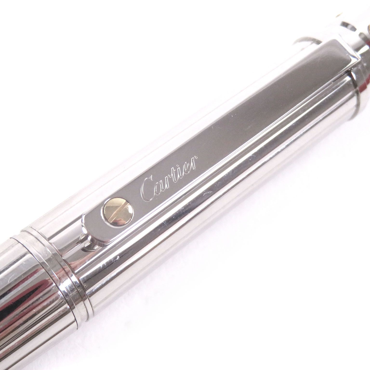 Cartier Cartier Cartier Santos de Cartier Silver Ballpoint Pen Precious Metal Pen DUTY FREE for USA Size ONE SIZE - 5 Thumbnail