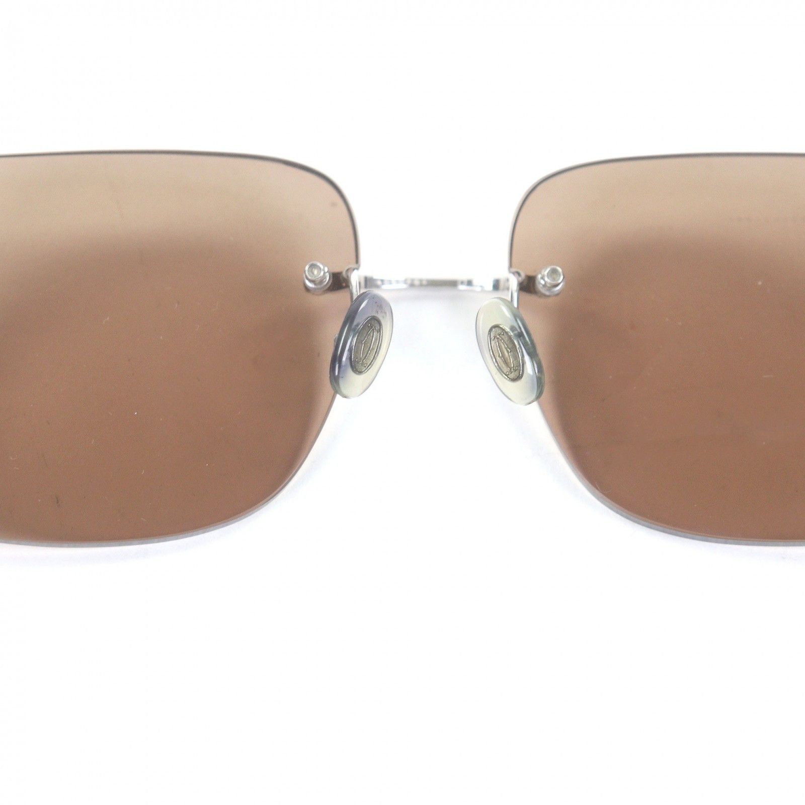 Cartier Cartier Cartier Decor Two-Point Sunglasses Precious Metal Sunglasses DUTY FREE for USA Size ONE SIZE - 7 Thumbnail