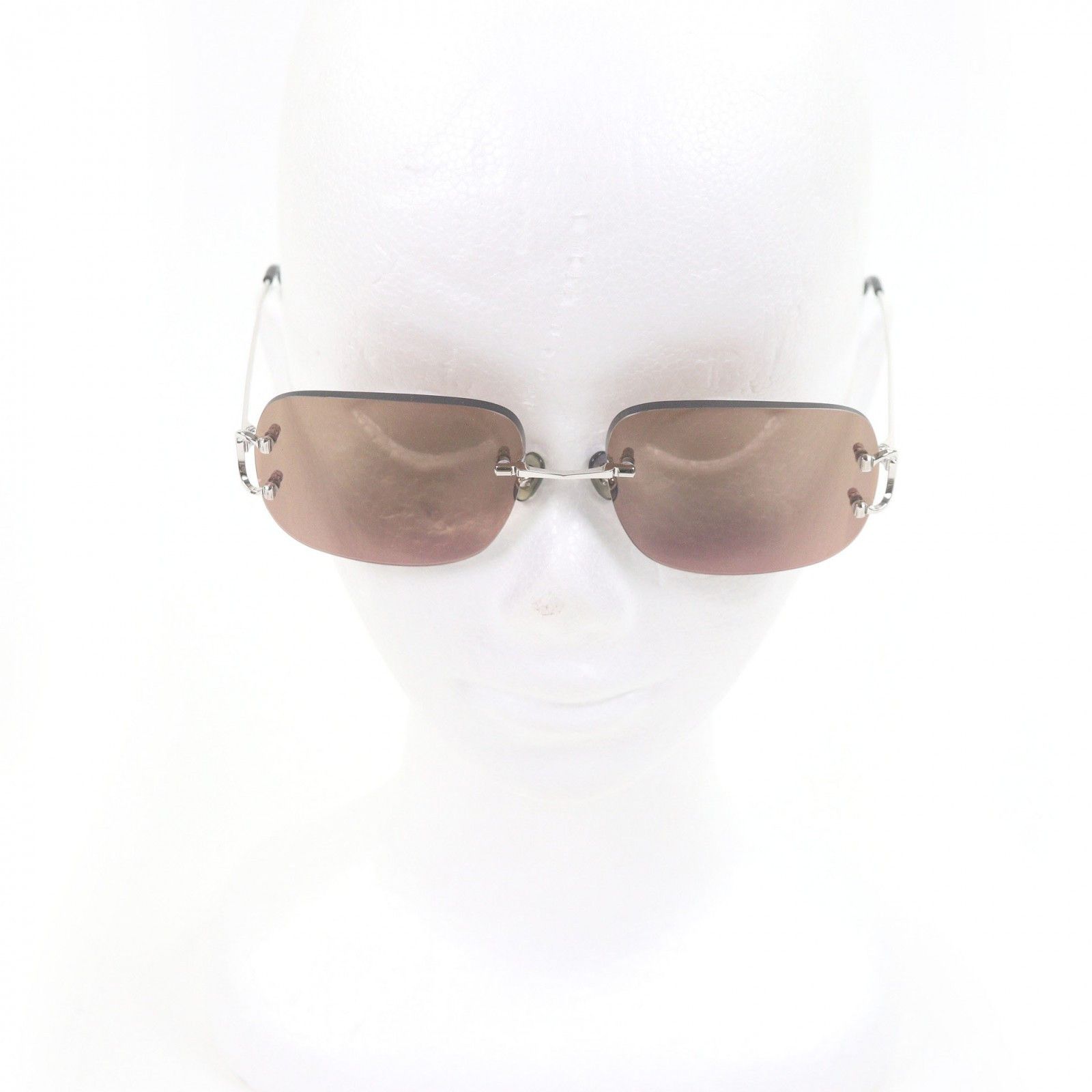 Cartier Cartier Cartier Decor Two-Point Sunglasses Precious Metal Sunglasses DUTY FREE for USA Size ONE SIZE - 3 Thumbnail