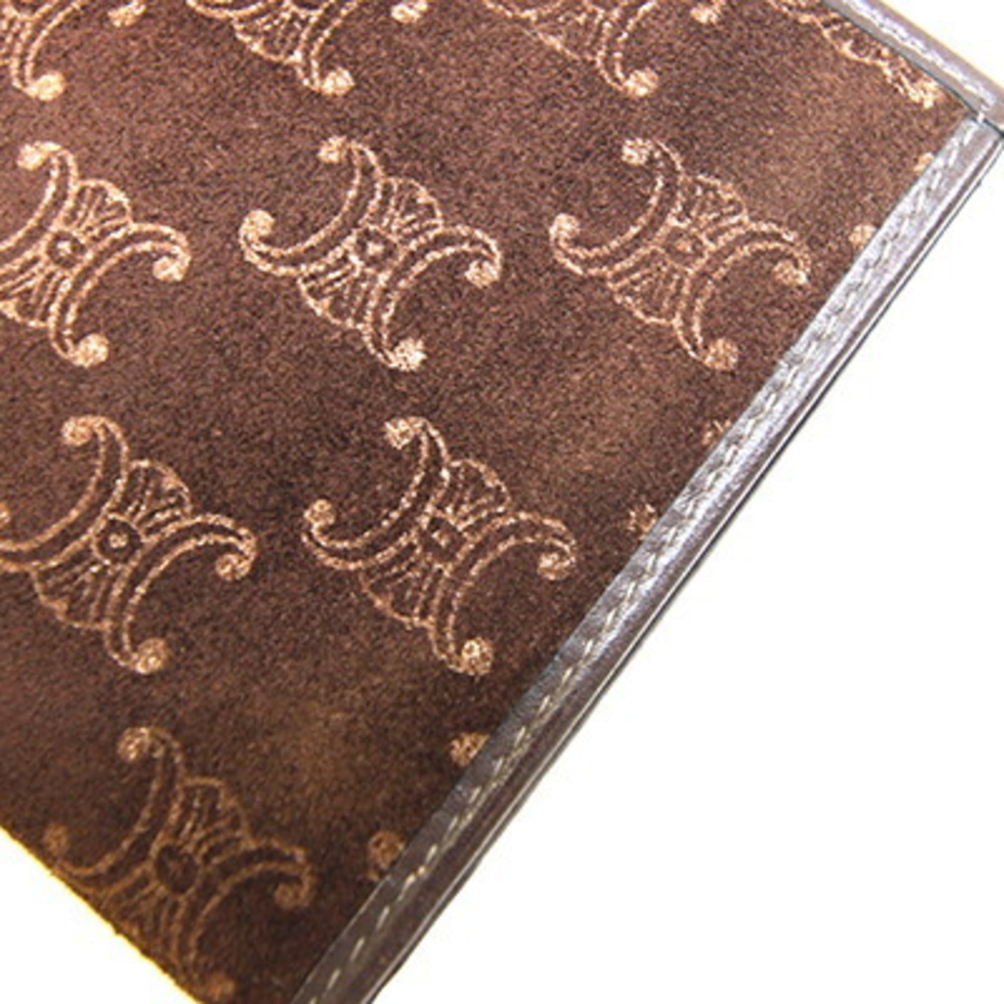 Celine Celine W-Long Wallet, Macadam, Dark Brown Suede Leather, Old Women's, CELINE Size ONE SIZE - 4 Thumbnail