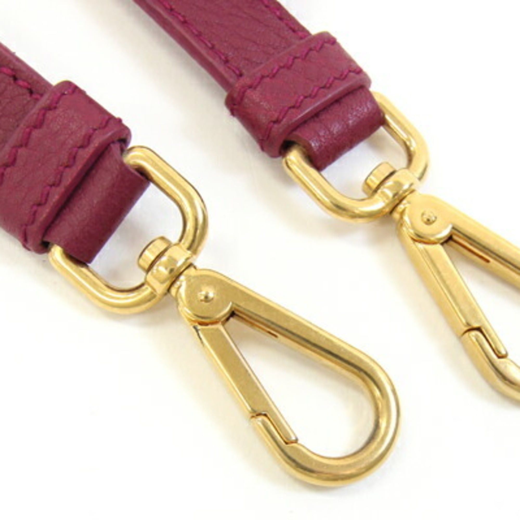 Prada Prada Shoulder Strap, Wine Red Leather, Replacement Strap for Bag, Women's PRADA | Handbag, Handbag Size ONE SIZE - 3 Thumbnail