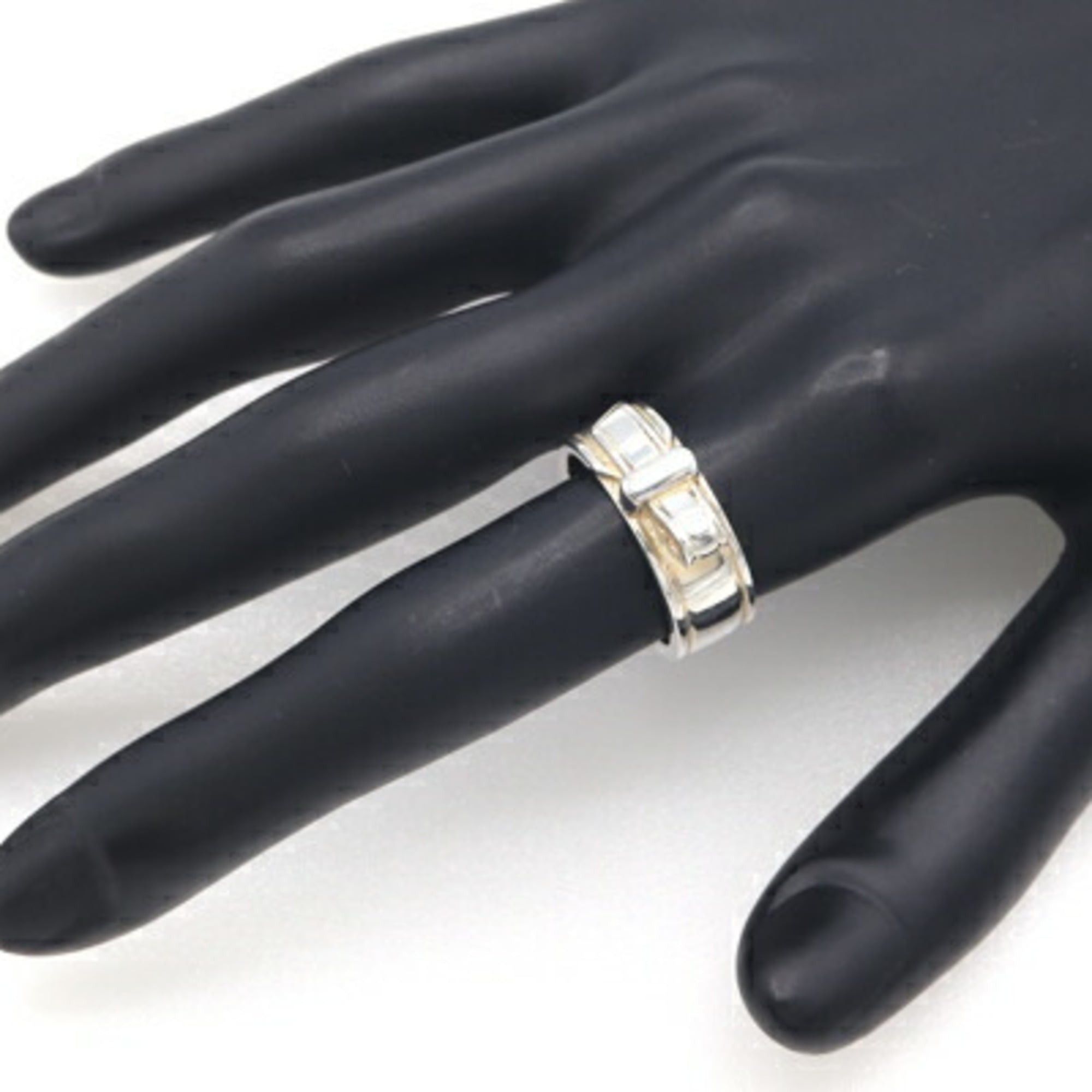 Hermes Hermes Artemis Ring, Sterling Silver 925, Size 52, Ribbon, Women's Size ONE SIZE - 7 Thumbnail