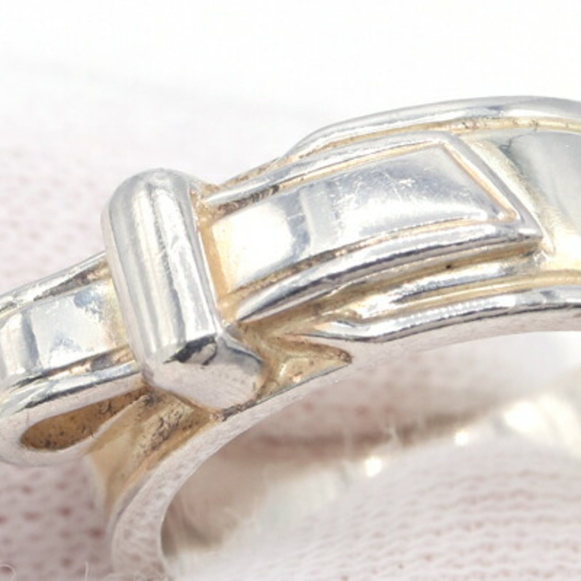 Hermes Hermes Artemis Ring, Sterling Silver 925, Size 52, Ribbon, Women's Size ONE SIZE - 5 Thumbnail
