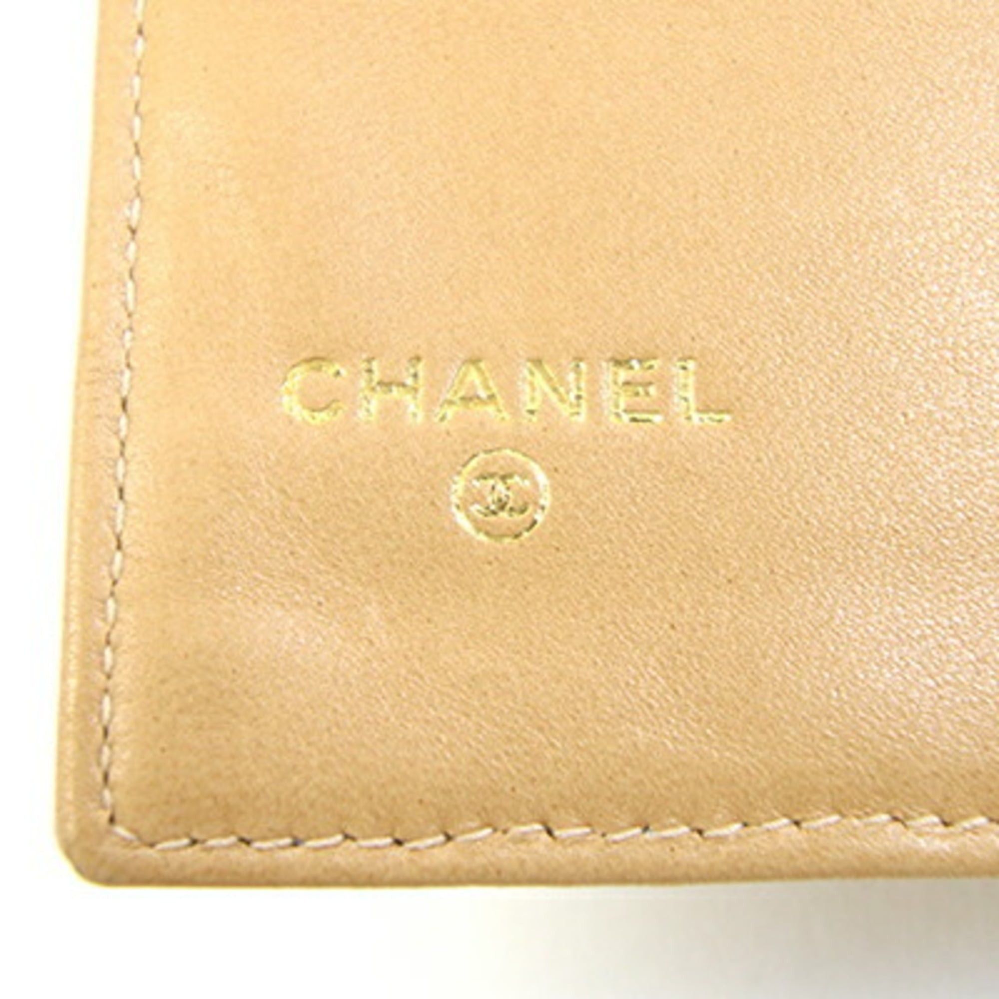 Chanel Chanel Coco Mark Bifold Long Wallet A01429 Camel Beige Caviar Leather Women's Vintage CHANEL Size ONE SIZE - 5 Thumbnail