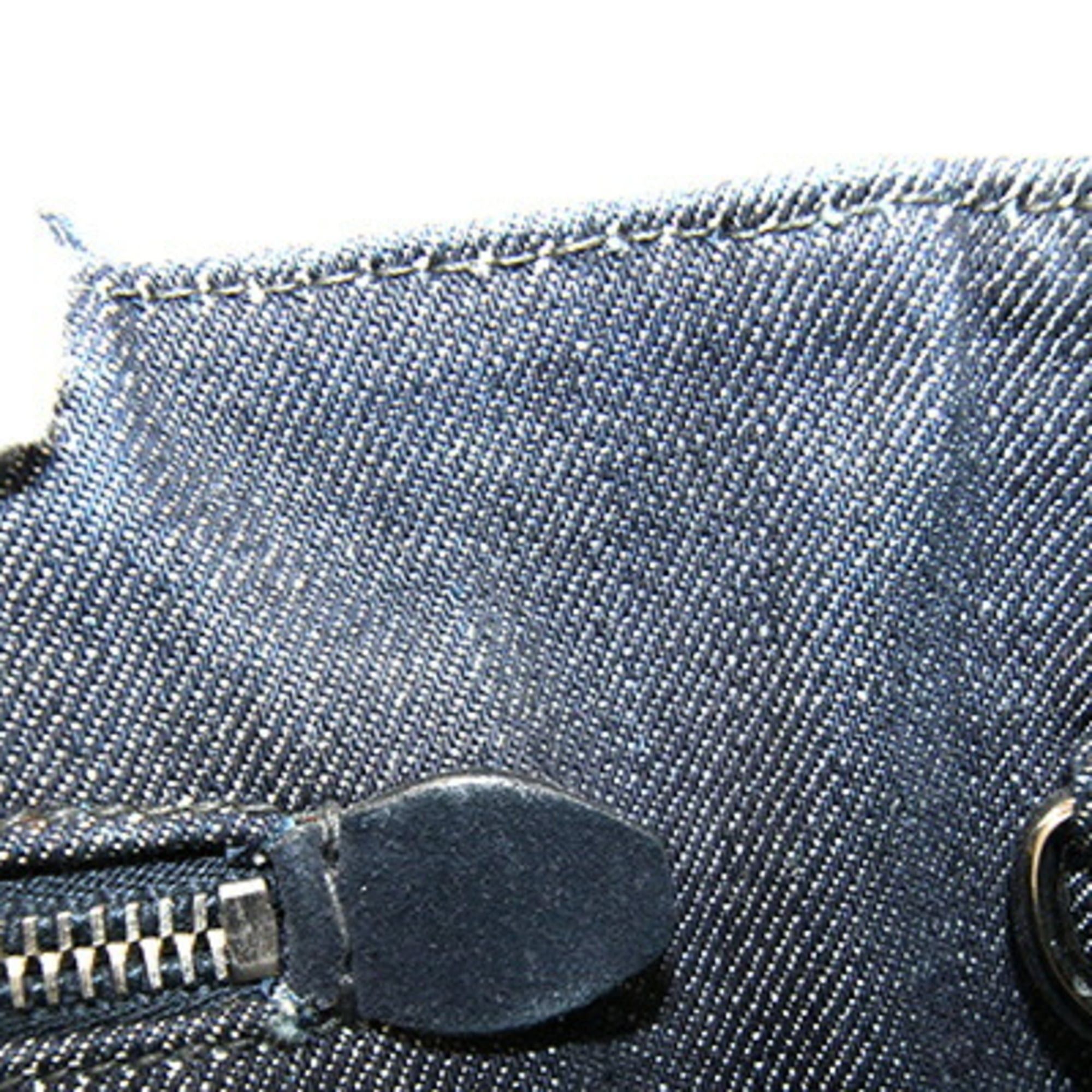 Prada Prada Canapa Handbag BN2439 Navy Denim Shoulder Bag with Beading, Women's PRADA | Handbag, Bag, Tote Size ONE SIZE - 9 Thumbnail
