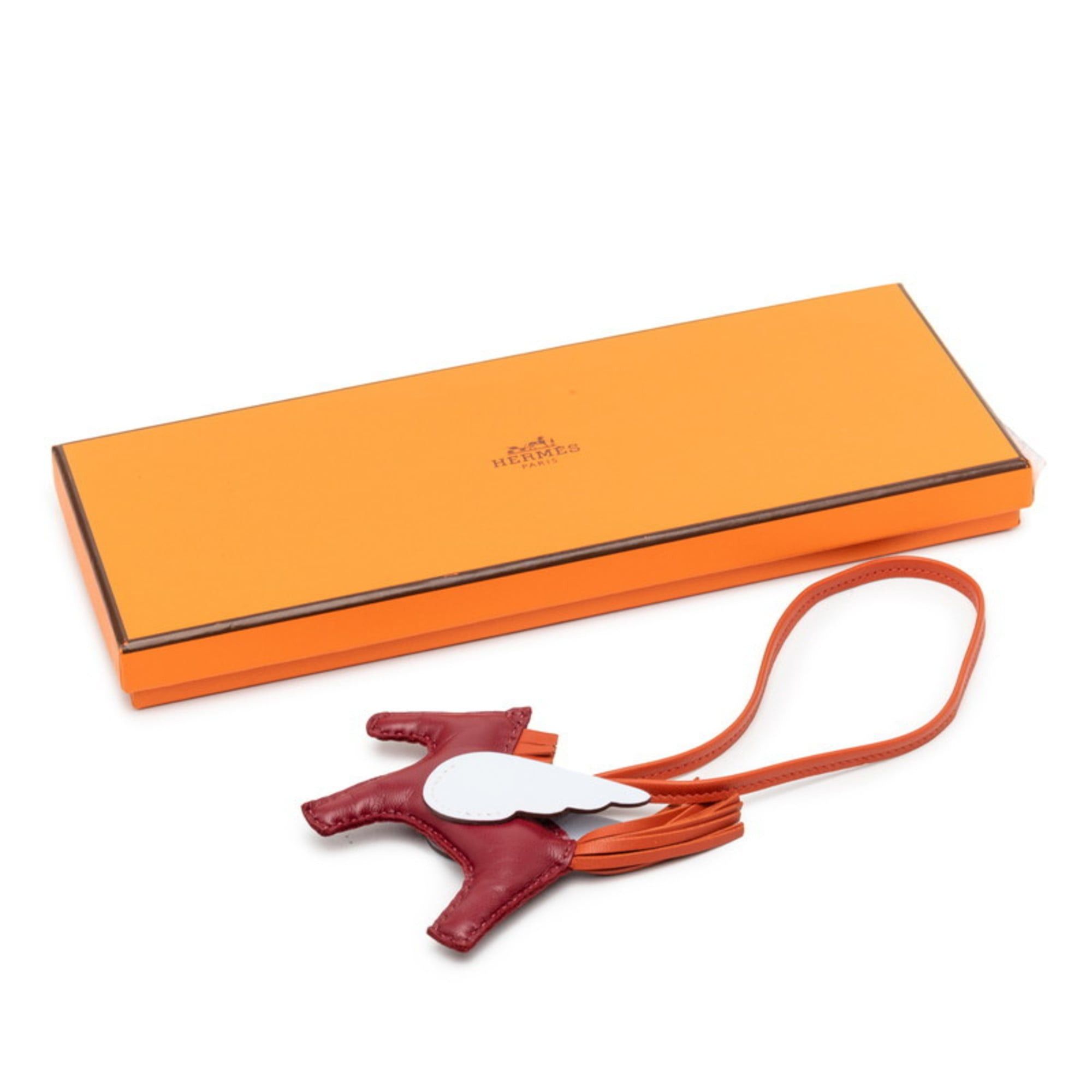 Hermes Hermès Rodeo Pegasus MM Charm Rouge Grenat Bleu Brume Cornelian Anjou Milo Swift Leather Women's HERMES Size ONE SIZE - 5 Thumbnail