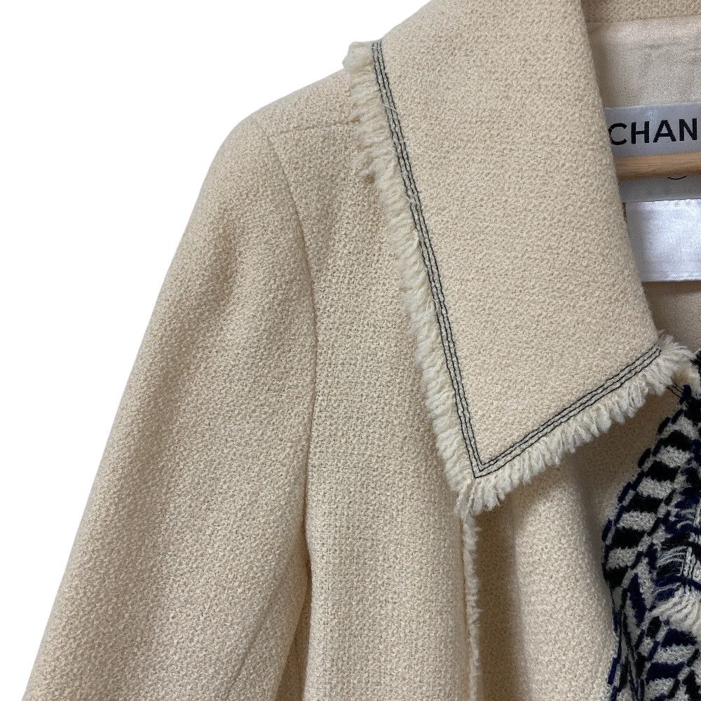 Chanel Chanel Chanel Camellia Tweed Coat Textile Outerwear P24497 DUTY FREE for USA Size ONE SIZE - 5 Thumbnail