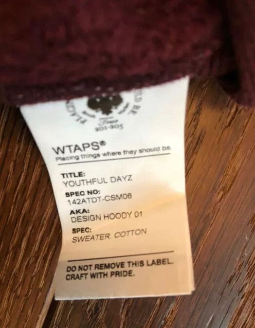Wtaps WTAPS Cotton Hooded Sweatshirt Size US L / EU 52-54 / 3 - 5 Thumbnail