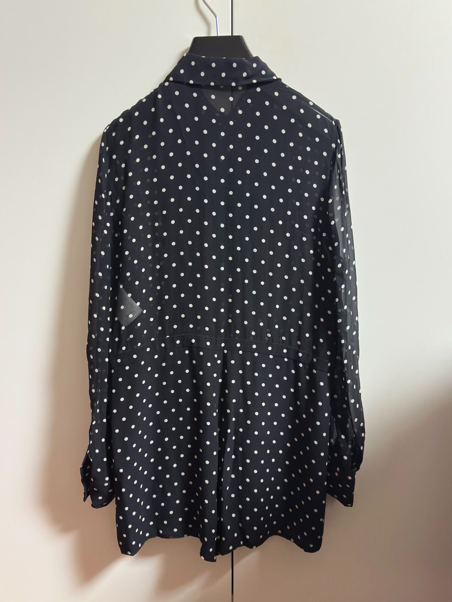 Dior Christian Dior Black Polka Dot Silk Jumpsuit Size 40" / US 18 - 5 Thumbnail