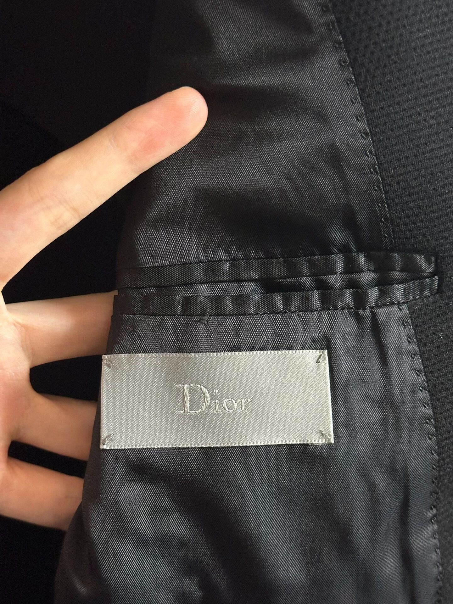 Dior Dior Black Tie-Dye Collar Suit Jacket Size US S / EU 44-46 / 1 - 6 Thumbnail