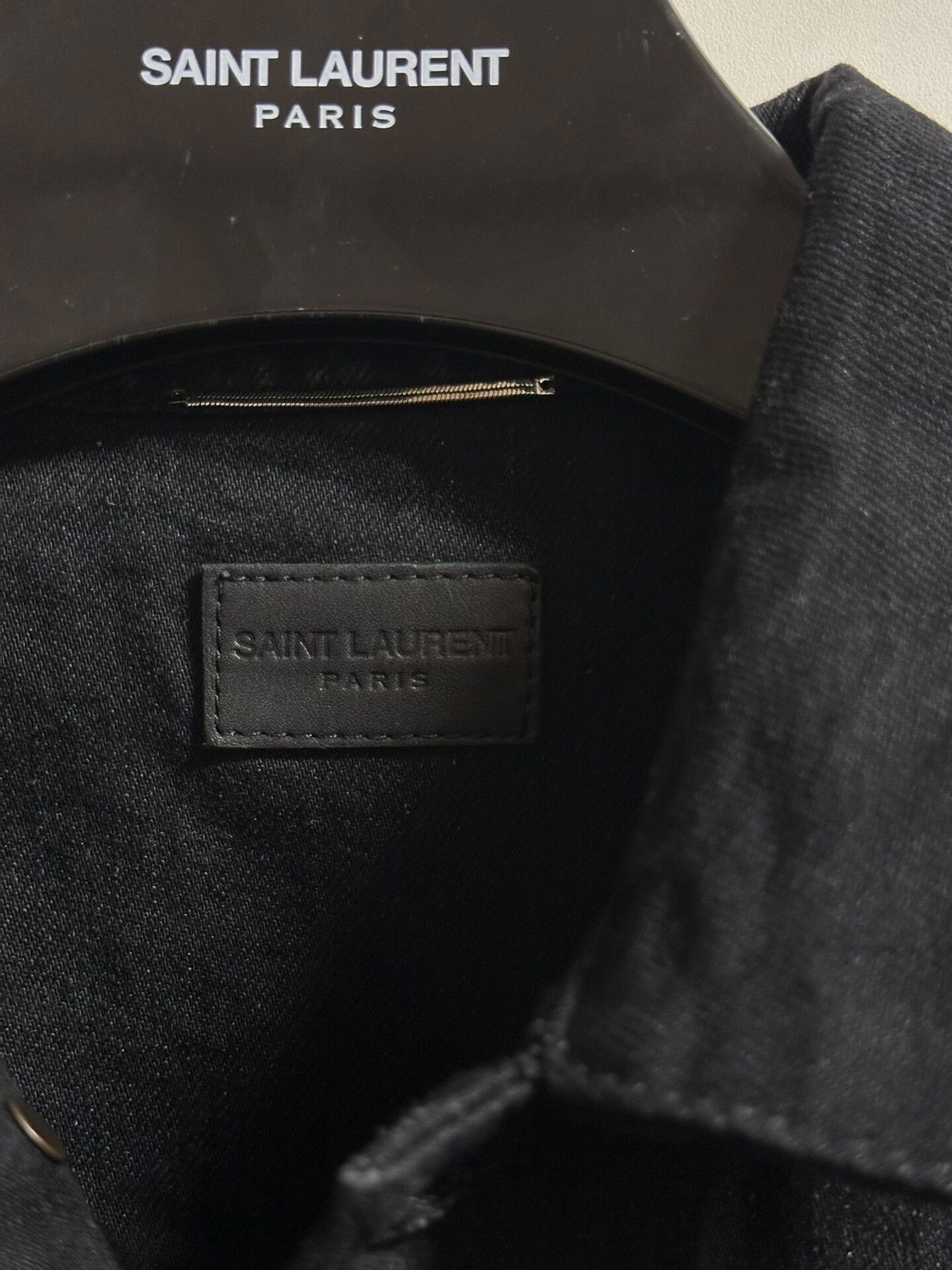 Saint Laurent Paris Saint Laurent Black Distressed Denim Jacket Size US S / EU 44-46 / 1 - 5 Thumbnail