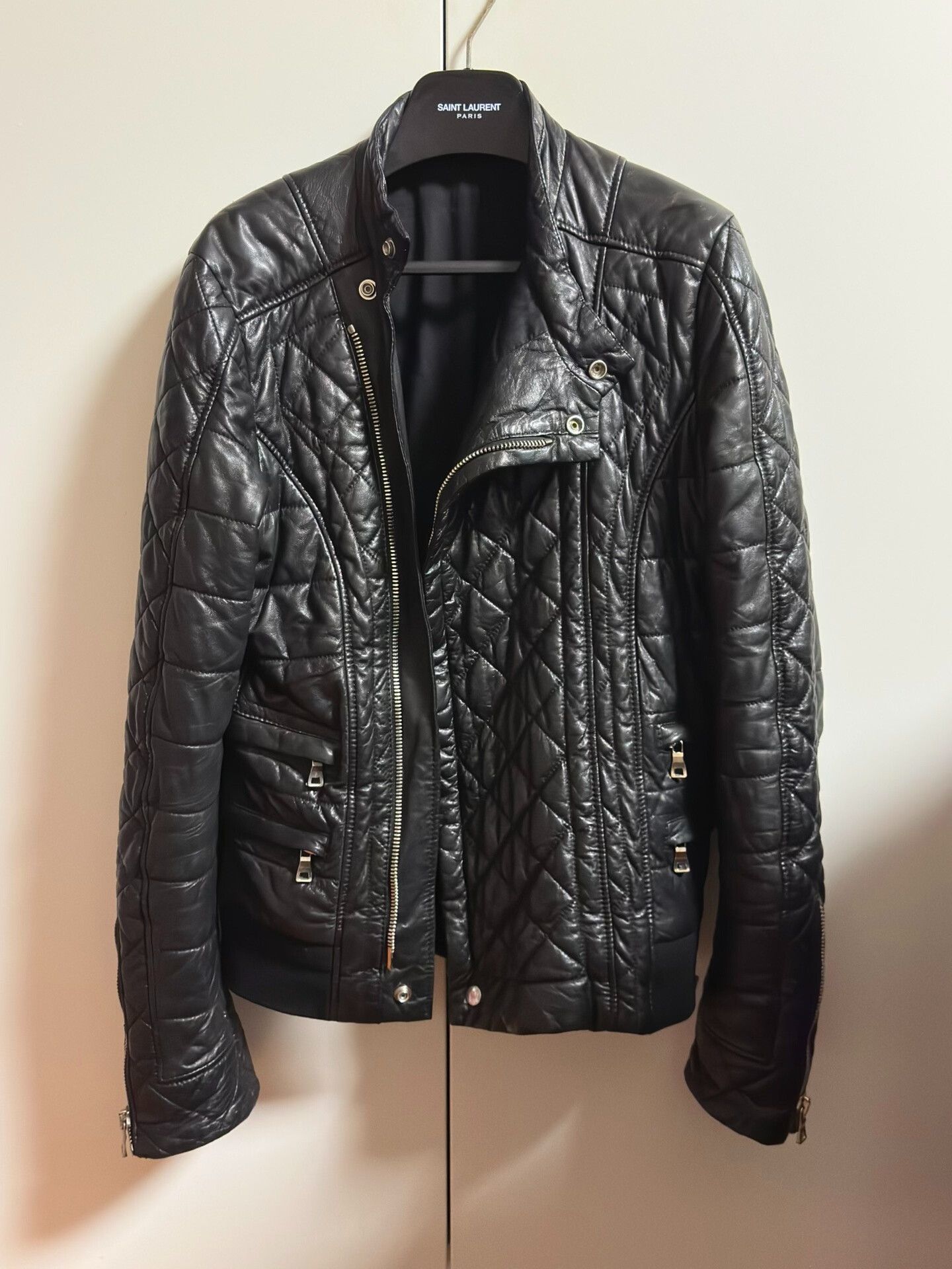 Balmain Balmain Quilted Leather Biker Jacket Size US S / EU 44-46 / 1 - 4 Thumbnail