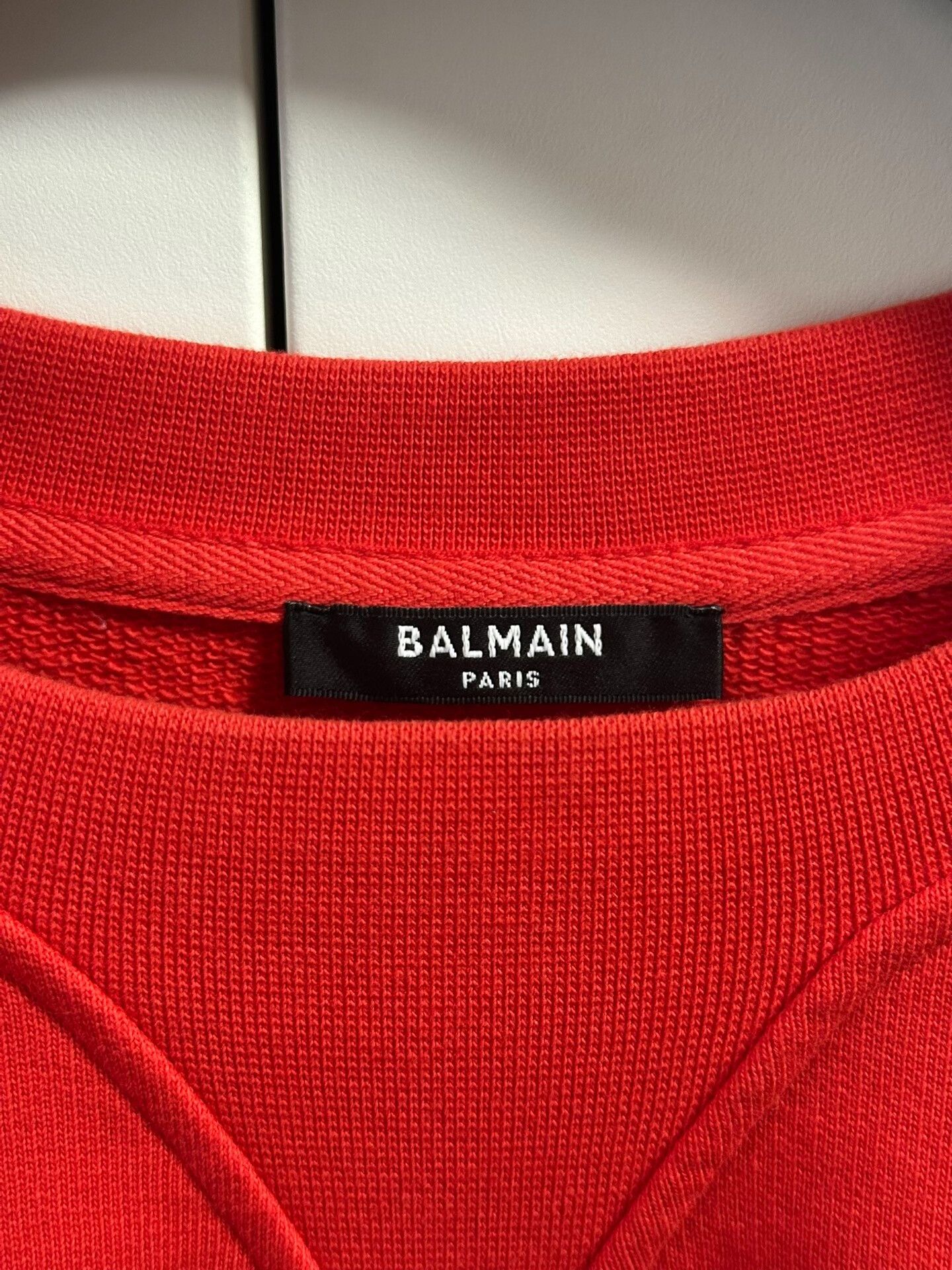 Balmain Balmain Red Logo Sweatshirt Men's XL Size US XL / EU 56 / 4 - 7 Thumbnail