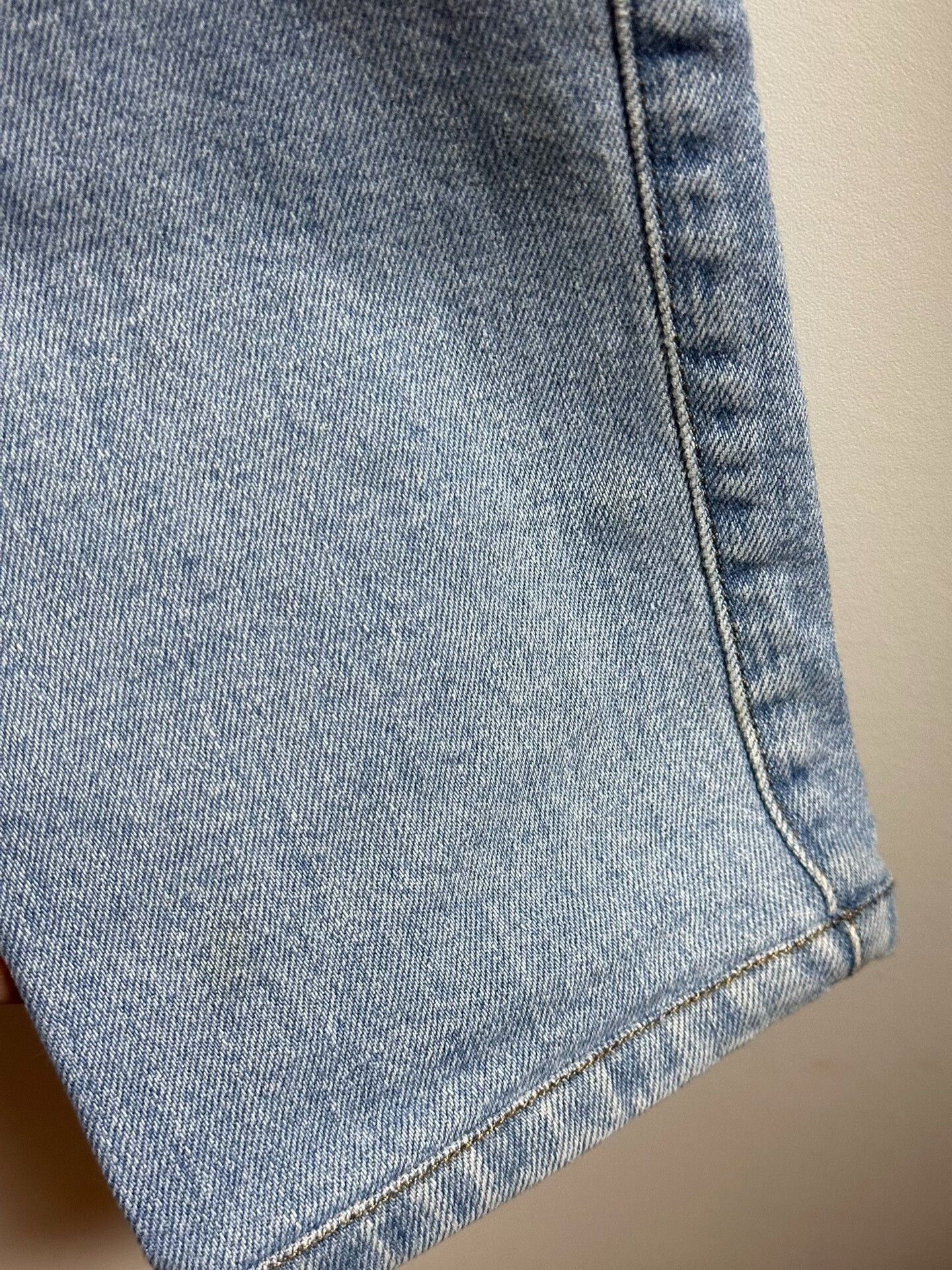 Balmain BALMAIN Light Blue Washed Motorcycle Jeans Size US 31 - 6 Thumbnail