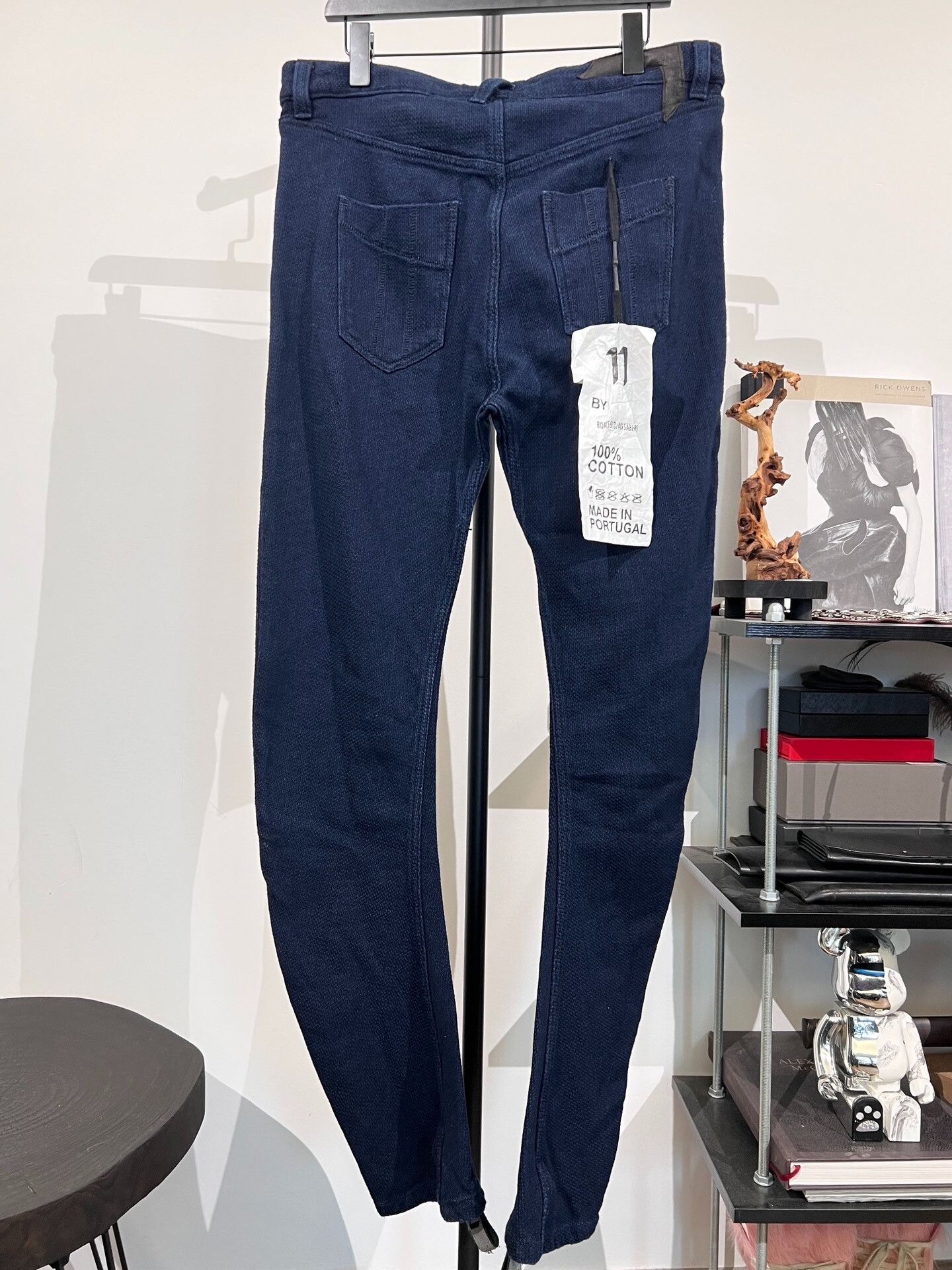 11 By Boris Bidjan Saberi 11by bbs P1 Cotton-Linen Curved Denim Pants Size US 31 - 2 Thumbnail