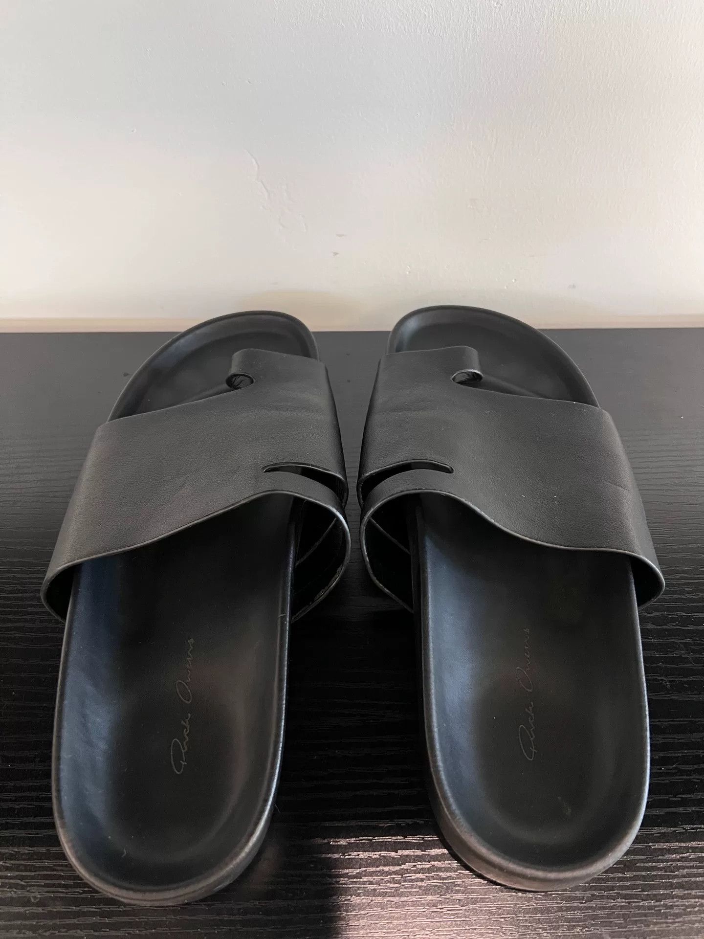 Rick Owens Rick Owens Leather Wooden Sole Slippers Size 42 Size US 9 / EU 42 - 2 Thumbnail
