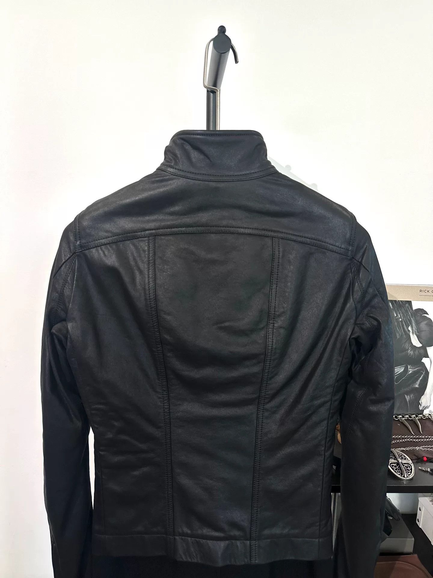 Rick Owens Rick Owens Leather Wool Mid-Length Coat Size US S / EU 44-46 / 1 - 4 Thumbnail
