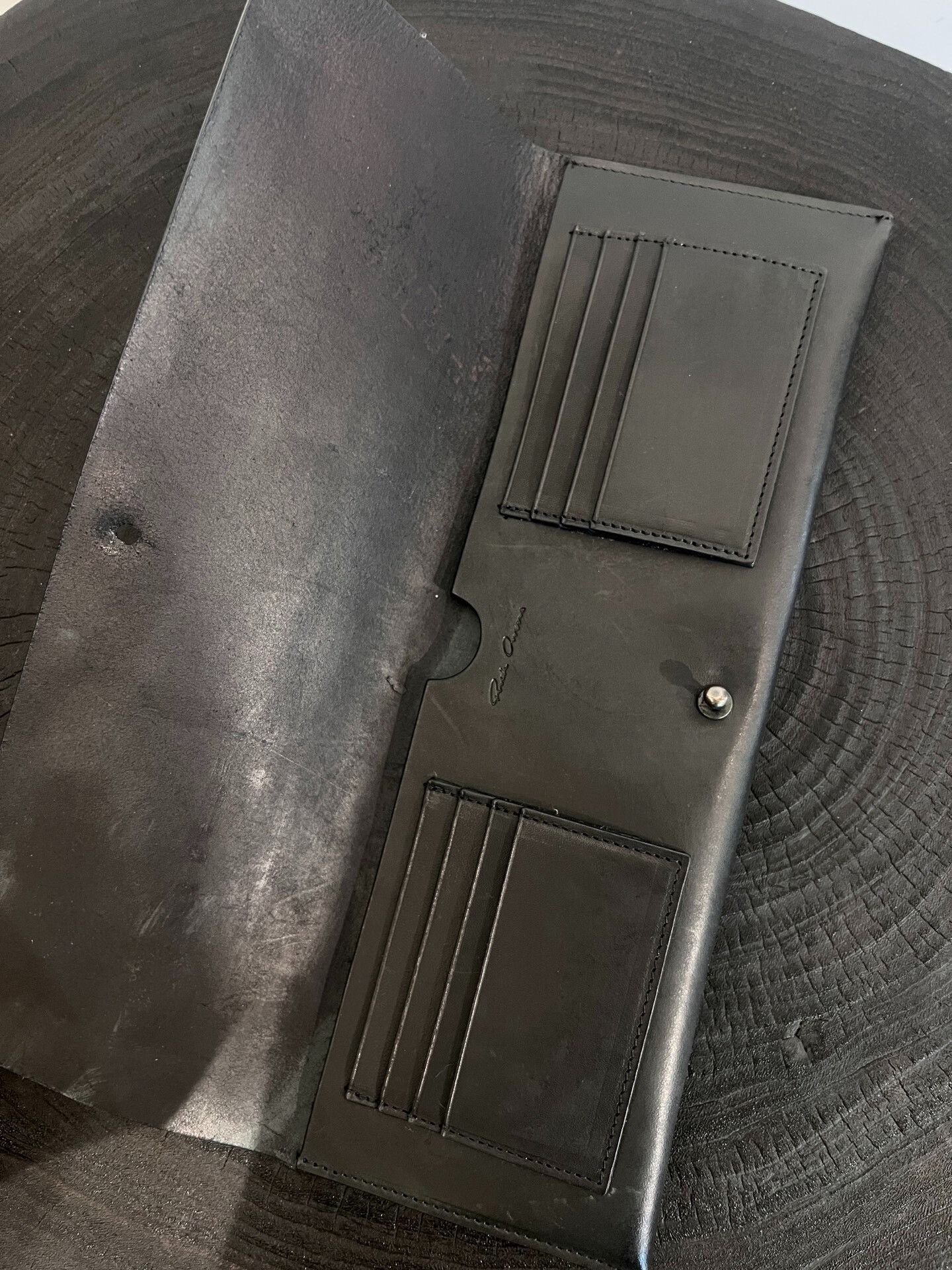 Rick Owens Rick Owens Long Cowhide Clutch Wallet Size ONE SIZE - 3 Thumbnail