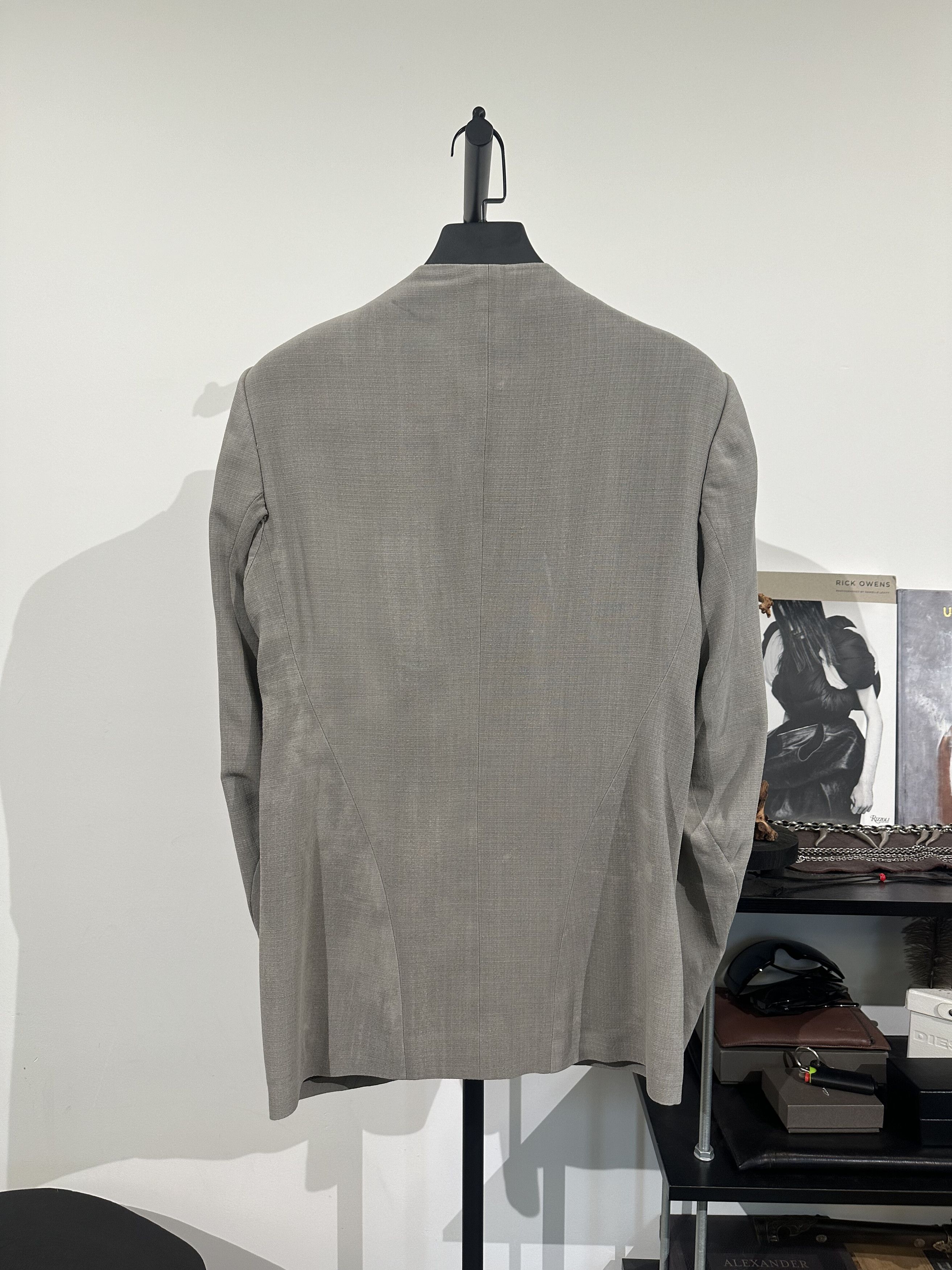 Devoa Devoa Washed Collarless Suit Jacket Size US M / EU 48-50 / 2 - 2 Thumbnail