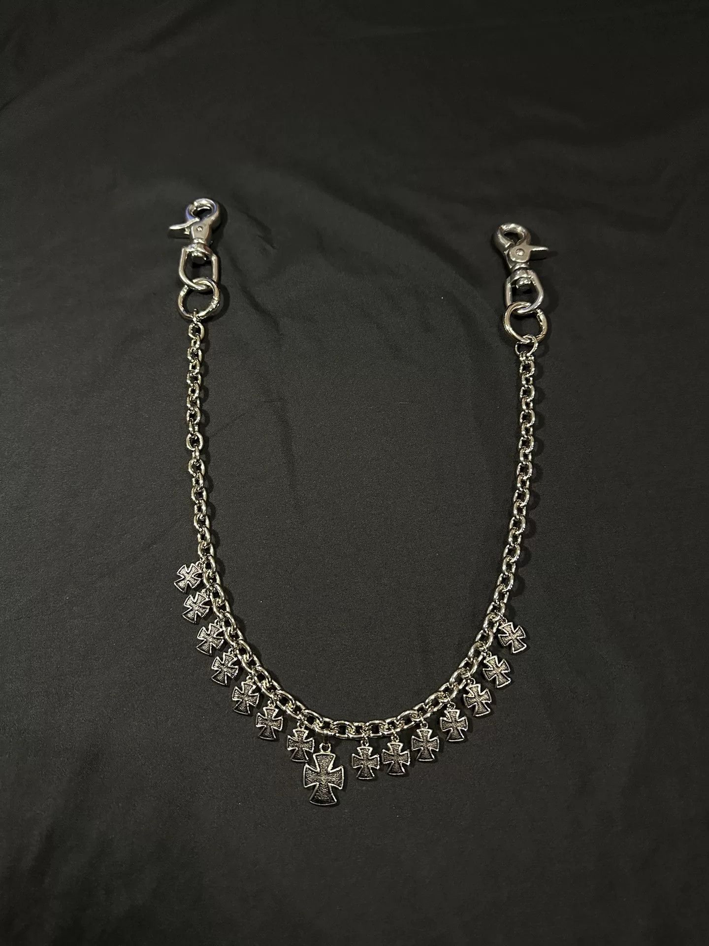 Vintage Vintage 90s Silver Cross Pants Chain Size ONE SIZE - 5 Thumbnail