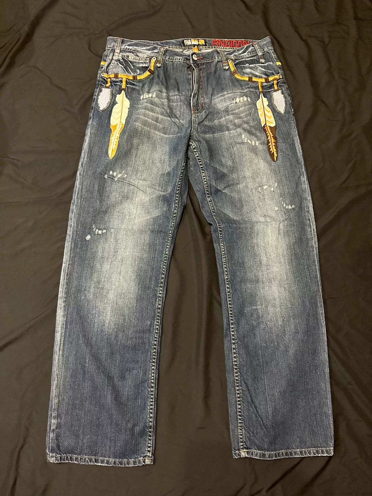 Vintage Vintage Akademiks Indian Baggy Jeans Size US 31 - 5 Thumbnail