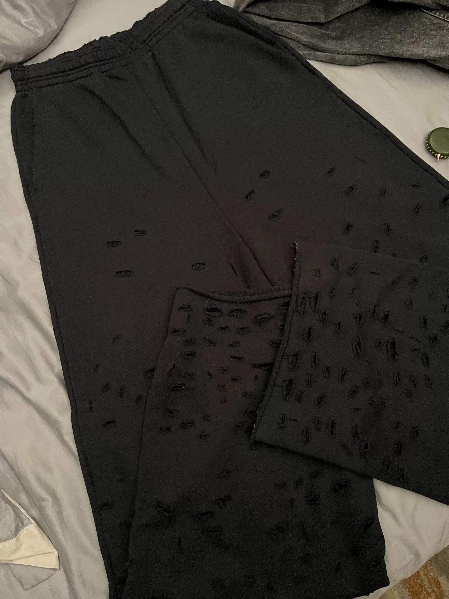 Vetements Vetements Wormhole Distressed Wide-Leg Pants Size US 26 / EU 42 - 3 Thumbnail