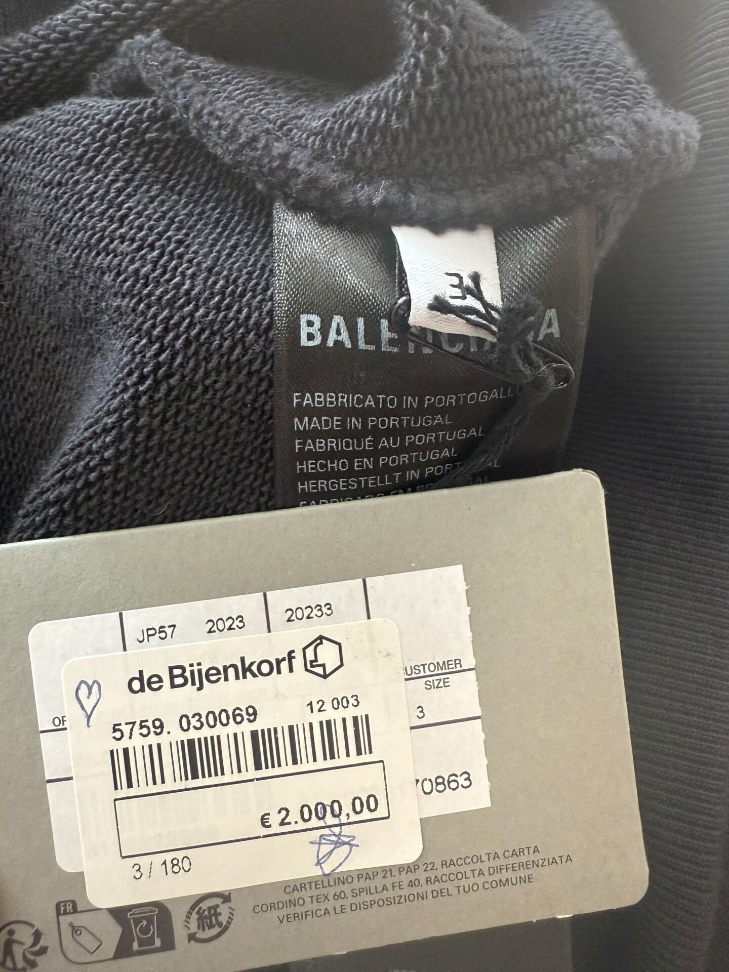 Balenciaga Balenciaga Four-Sleeve Double Ring Logo Black Hoodie Size L / US 10 / IT 46 - 5 Thumbnail