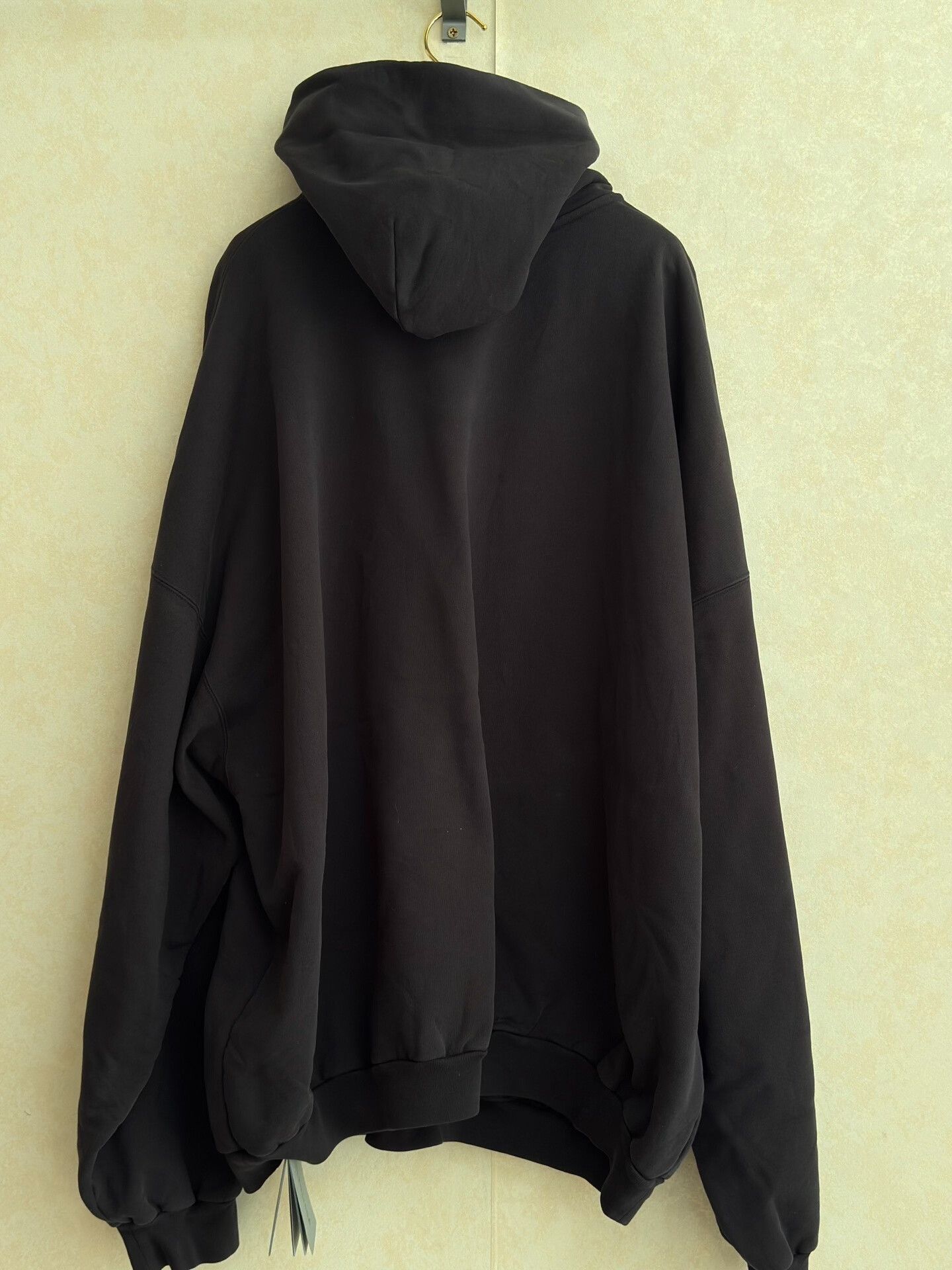 Balenciaga Balenciaga Logo Oversized Black Hoodie Size US L / EU 52-54 / 3 - 3 Thumbnail