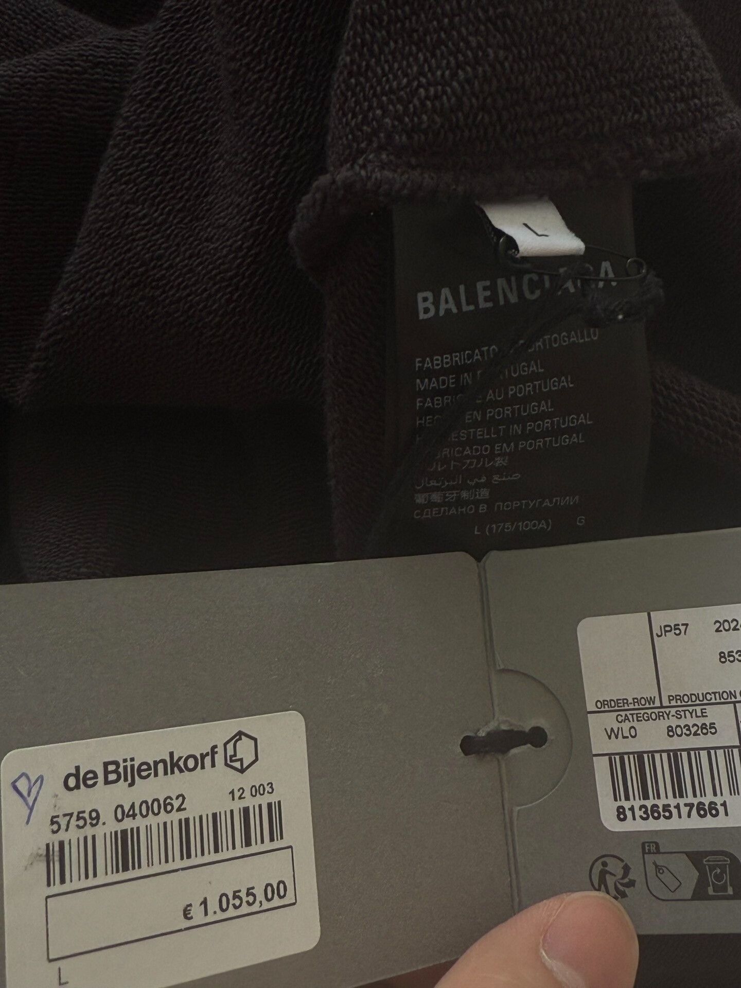 Balenciaga Balenciaga Logo Oversized Black Hoodie Size US L / EU 52-54 / 3 - 4 Thumbnail