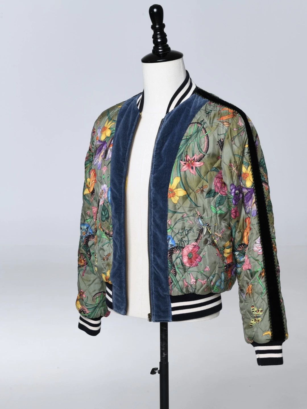 Gucci Gucci 18SS Floral Snake Silk Baseball Jacket Size US M / EU 48-50 / 2 - 3 Thumbnail