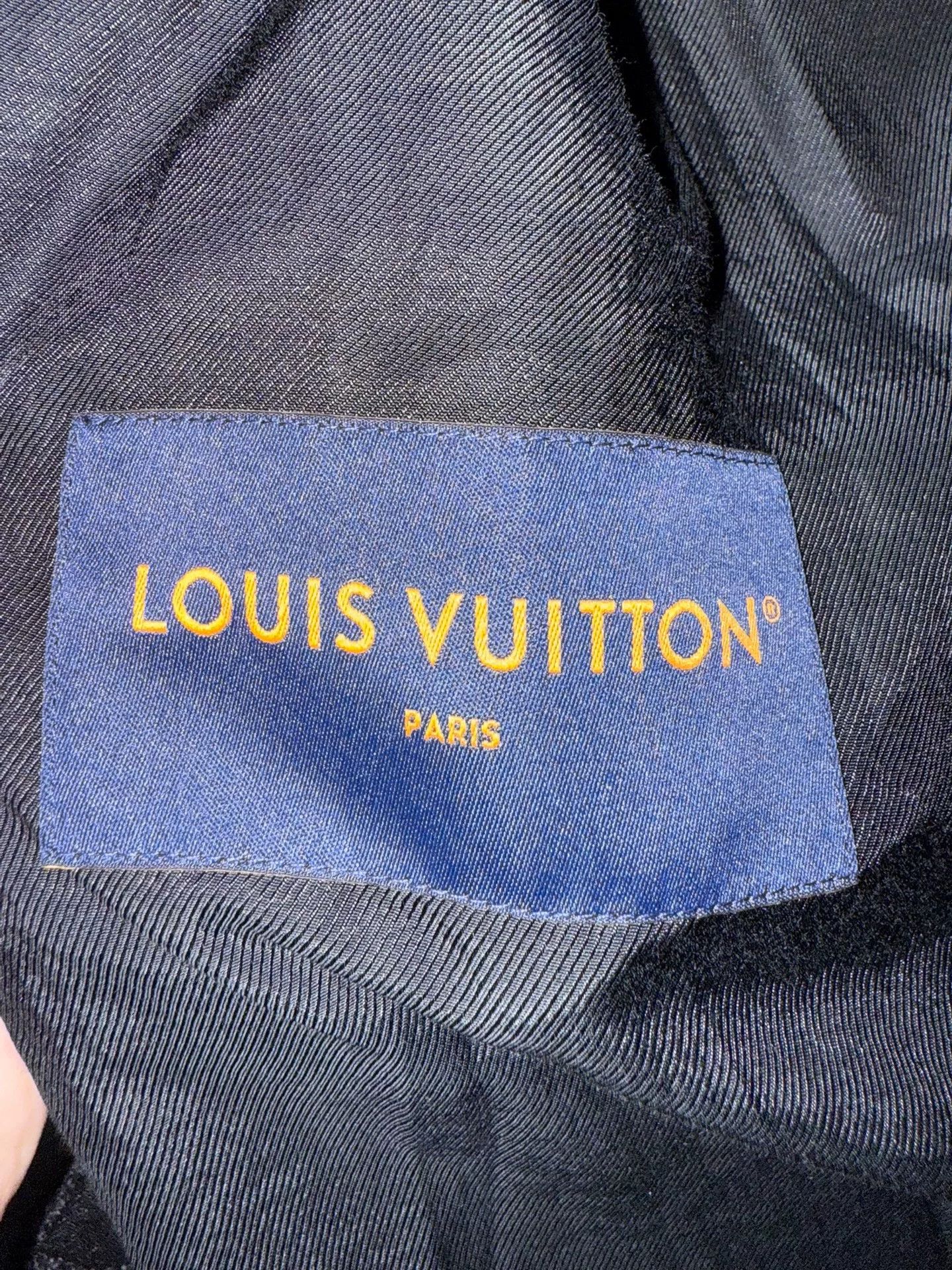 Louis Vuitton Louis Vuitton Lv25SS Black Wool Check Collarless Jacket Size US S / EU 44-46 / 1 - 3 Thumbnail