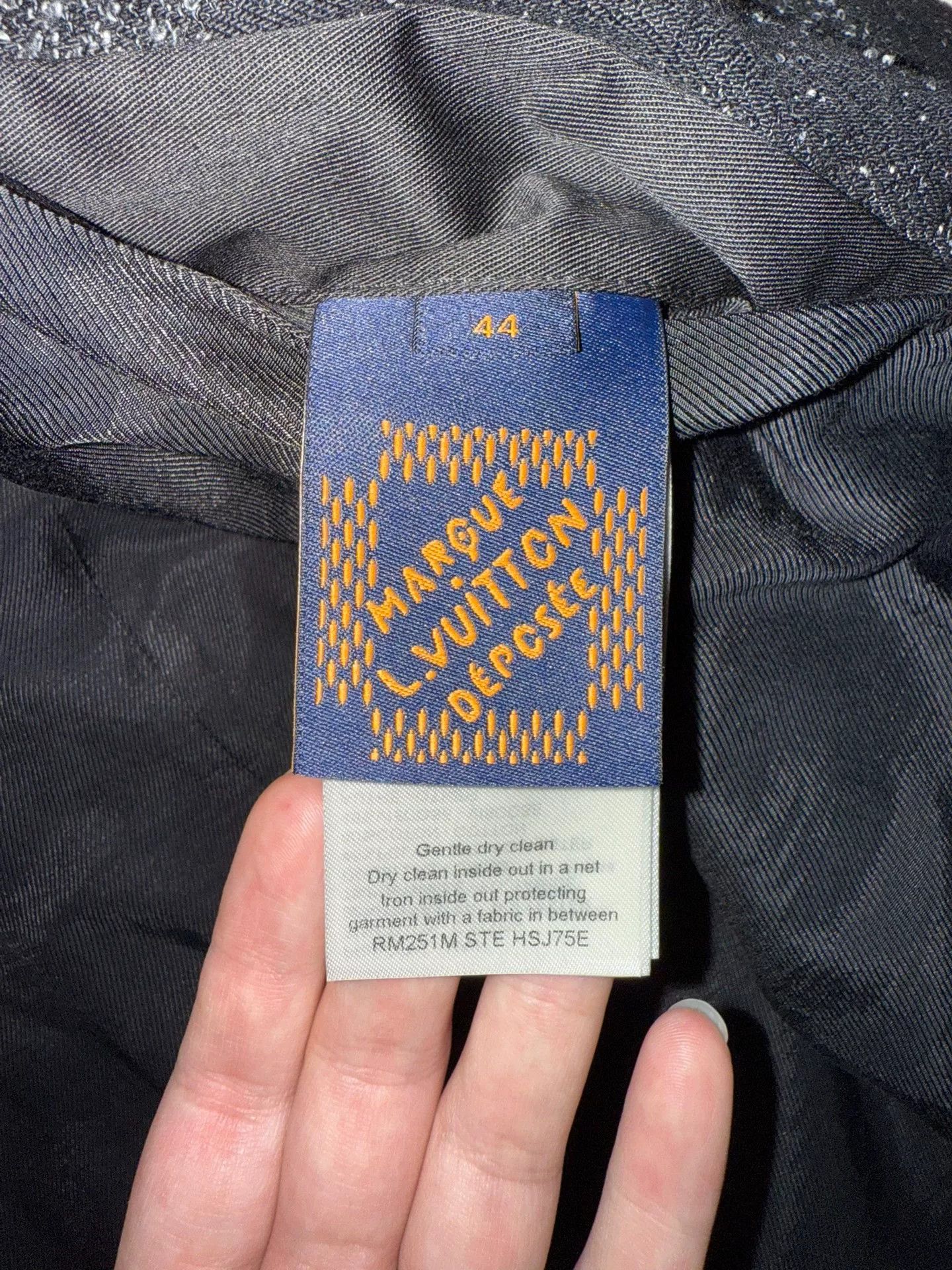 Louis Vuitton Louis Vuitton Lv25SS Black Wool Check Collarless Jacket Size US S / EU 44-46 / 1 - 4 Thumbnail