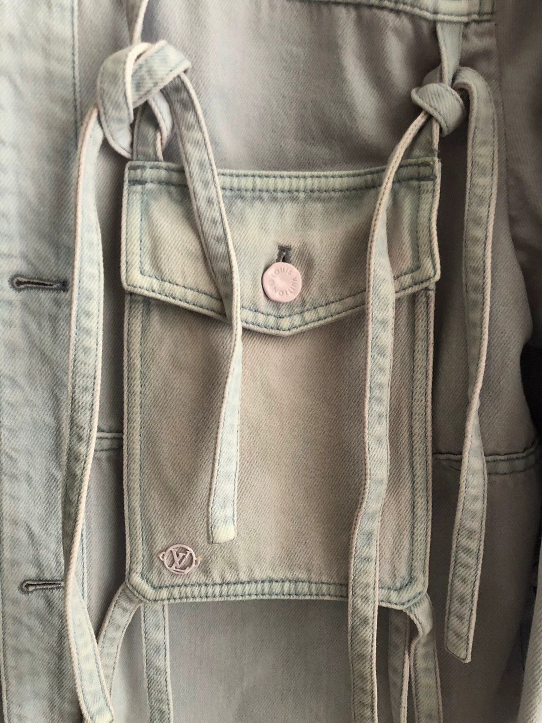 Louis Vuitton Louis Vuitton Ribbon Rendered Denim Jacket Size M / US 6-8 / IT 42-44 - 2 Thumbnail