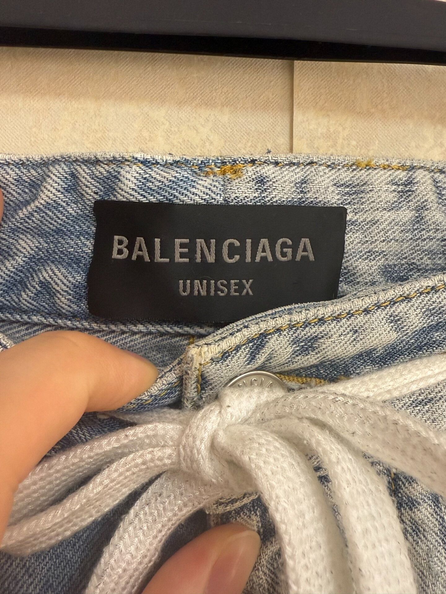 Balenciaga Balenciaga Runway Paneled Drawstring Flare Jeans Size 38" / US 16 / IT 52 - 2 Thumbnail
